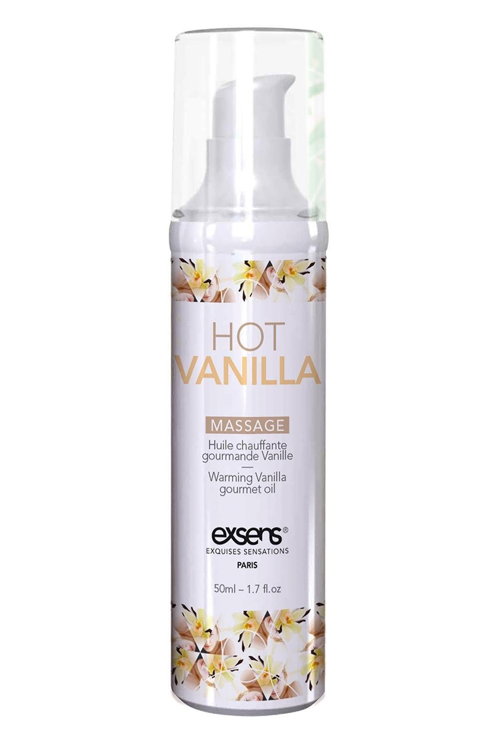 Exsens Gleit- & Massageöl Exsens Warming Massage Oil Hot Vanilla 50ml, Nicht klebrig