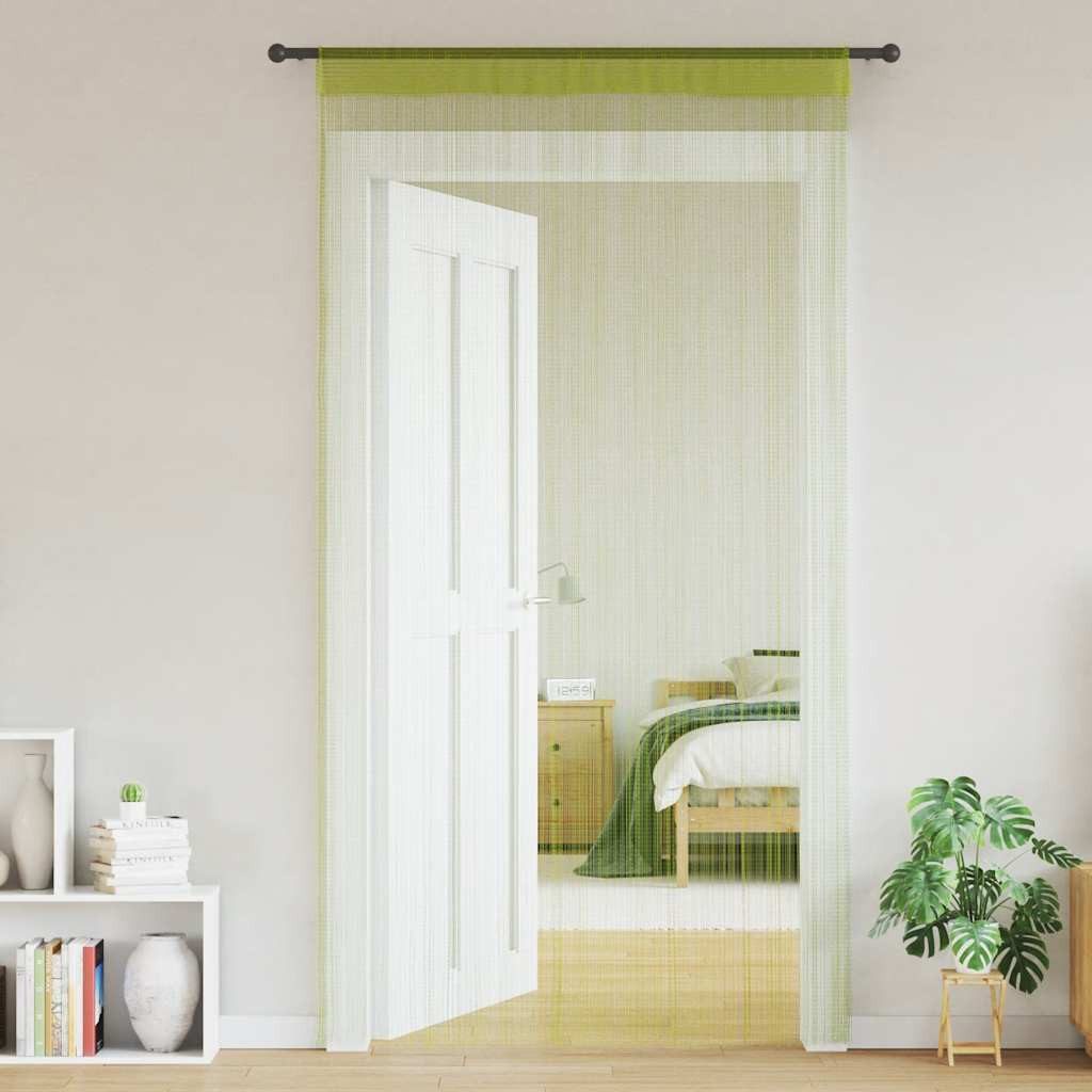 vidaXL Vorhang Fadenvorhänge 2 Stk. 140 x 250 cm Grün (2 St)