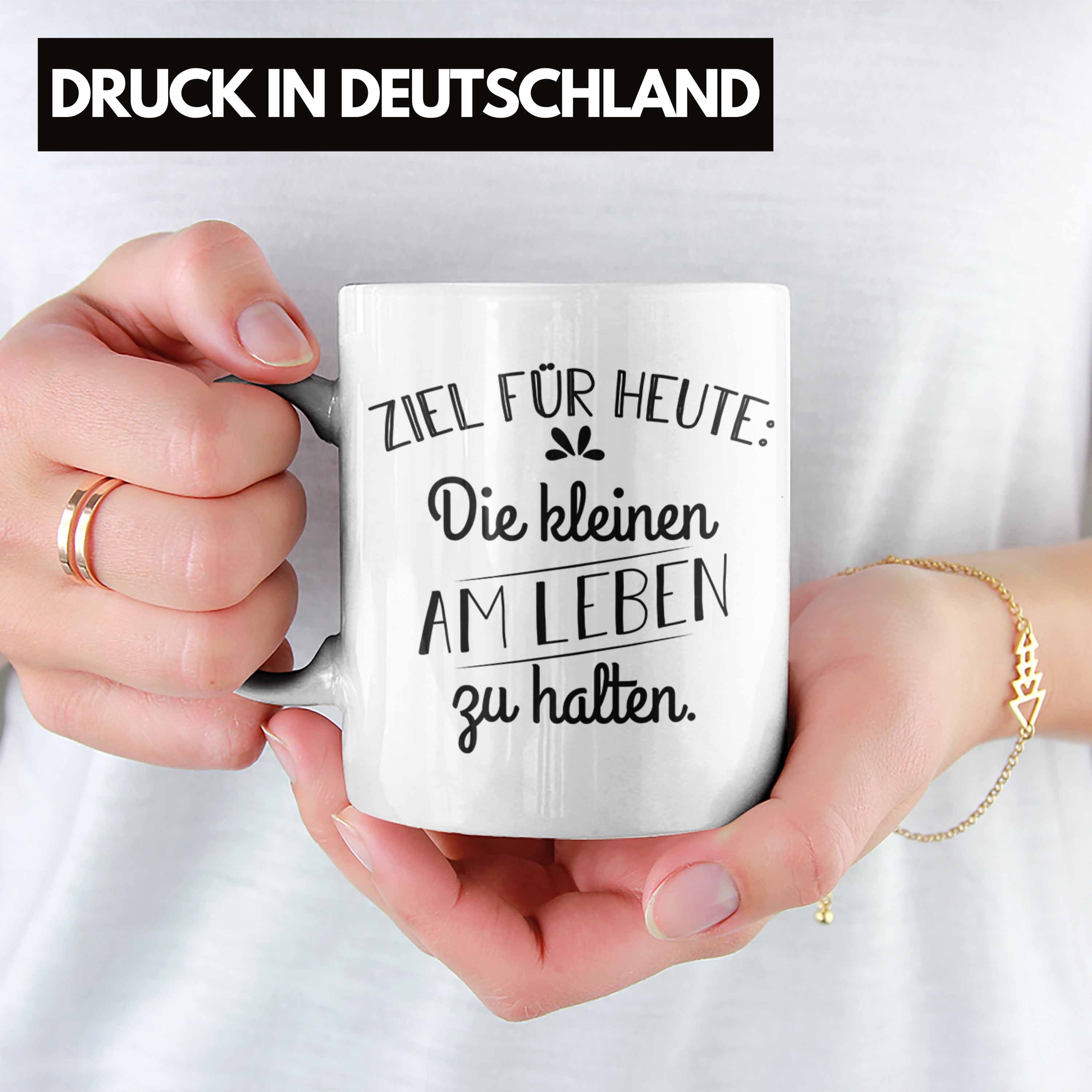 Lustige Spruch Erzieher Tasse Geschenk Spruch Erzieherin Trendation - Kaffeetasse Trendation Kindergarten für Tasse Kindergärtnerin Weiss mit Tasse