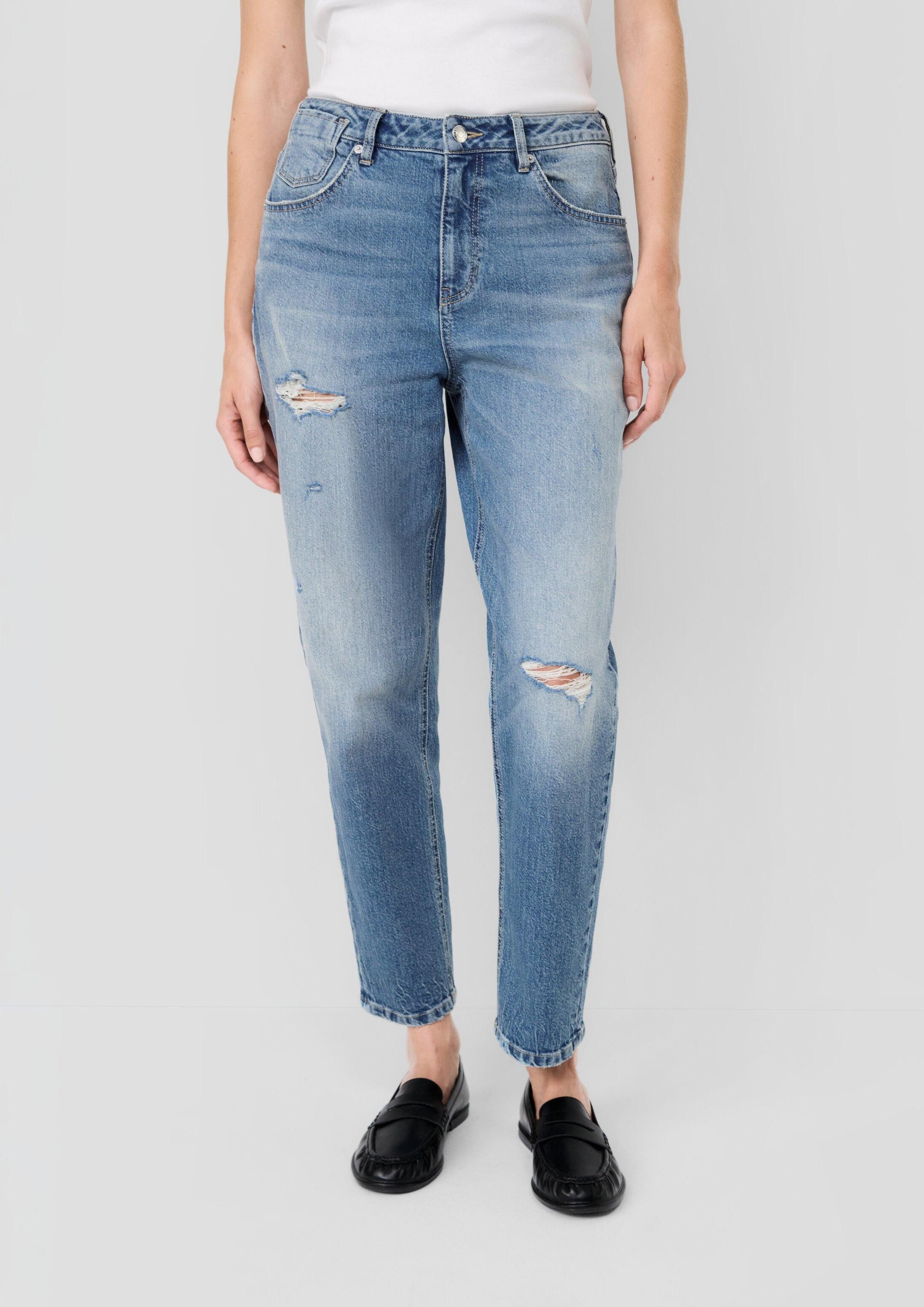 s.Oliver Regular-fit-Jeans Jeans-Hose MOM FIT s.Oliver x Heidi Klum: Jeans / Mom Fit / mit Destroyeffekten