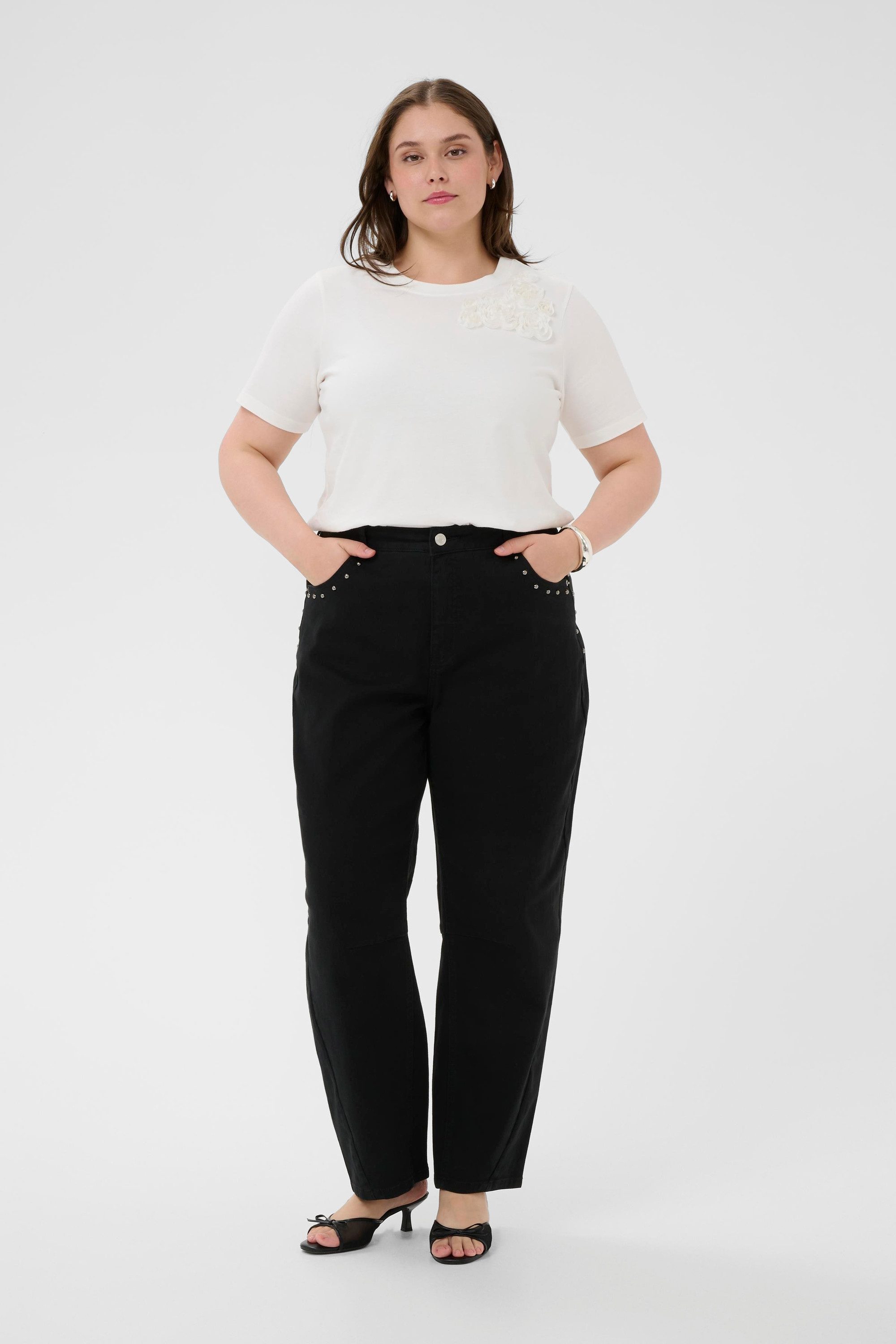 KAFFE Curve Stoffhose Casual Hose KCbrenn Große Größen