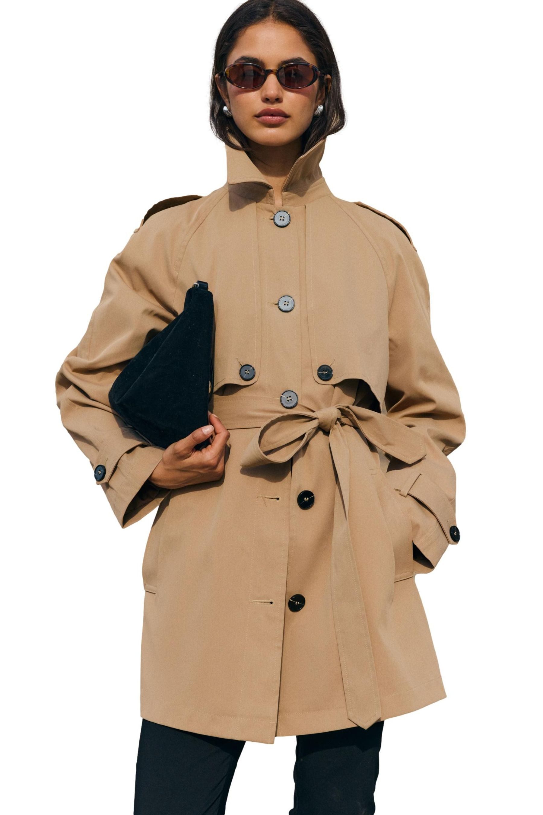 Friends Like These Kurzmantel Friends Like These mittellange Trench-Jacke + günstig online kaufen