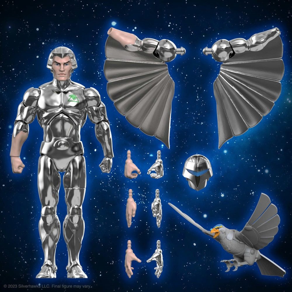 Actionfigur SilverHawks Ultimates Quicksilver (Chrome) Actionfigur Toy Version