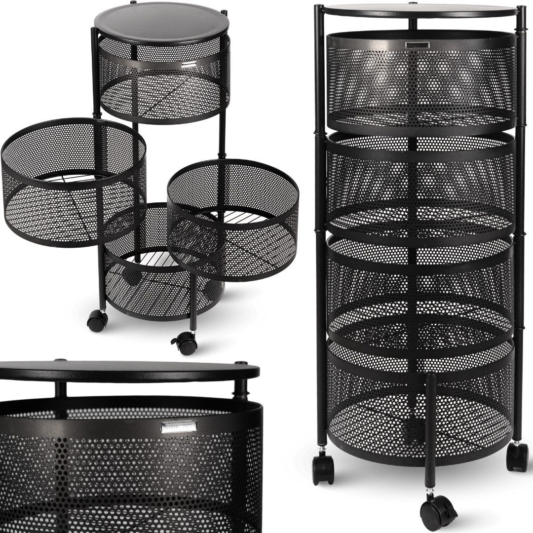 Rollwagen Küchenwagen mit 4 Ebenen I Rollbarer Aufbewahrungswagen