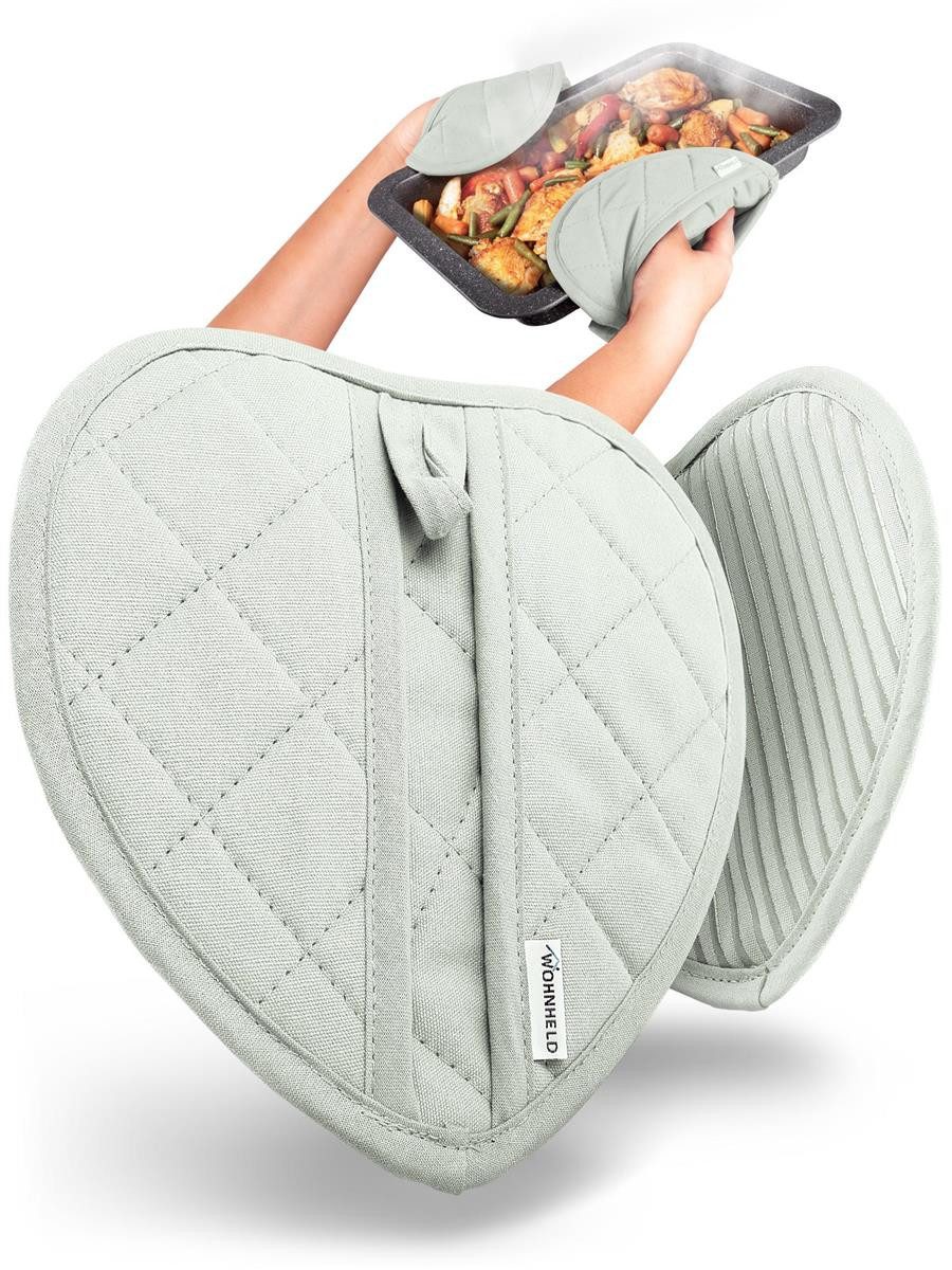 Wohnheld Topflappen Topflappen & Ofenhandschuhe 2er Set hitzebeständig 250° günstig online kaufen