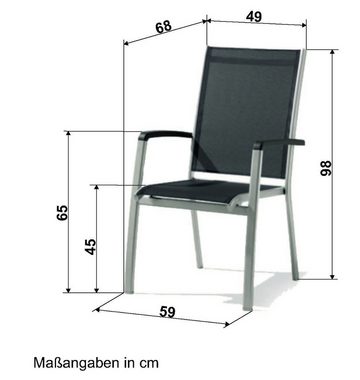 sieger Stapelstuhl Bodega, in Mocca, Kunstfasergewebe - 68x98x59cm (BxHxT)