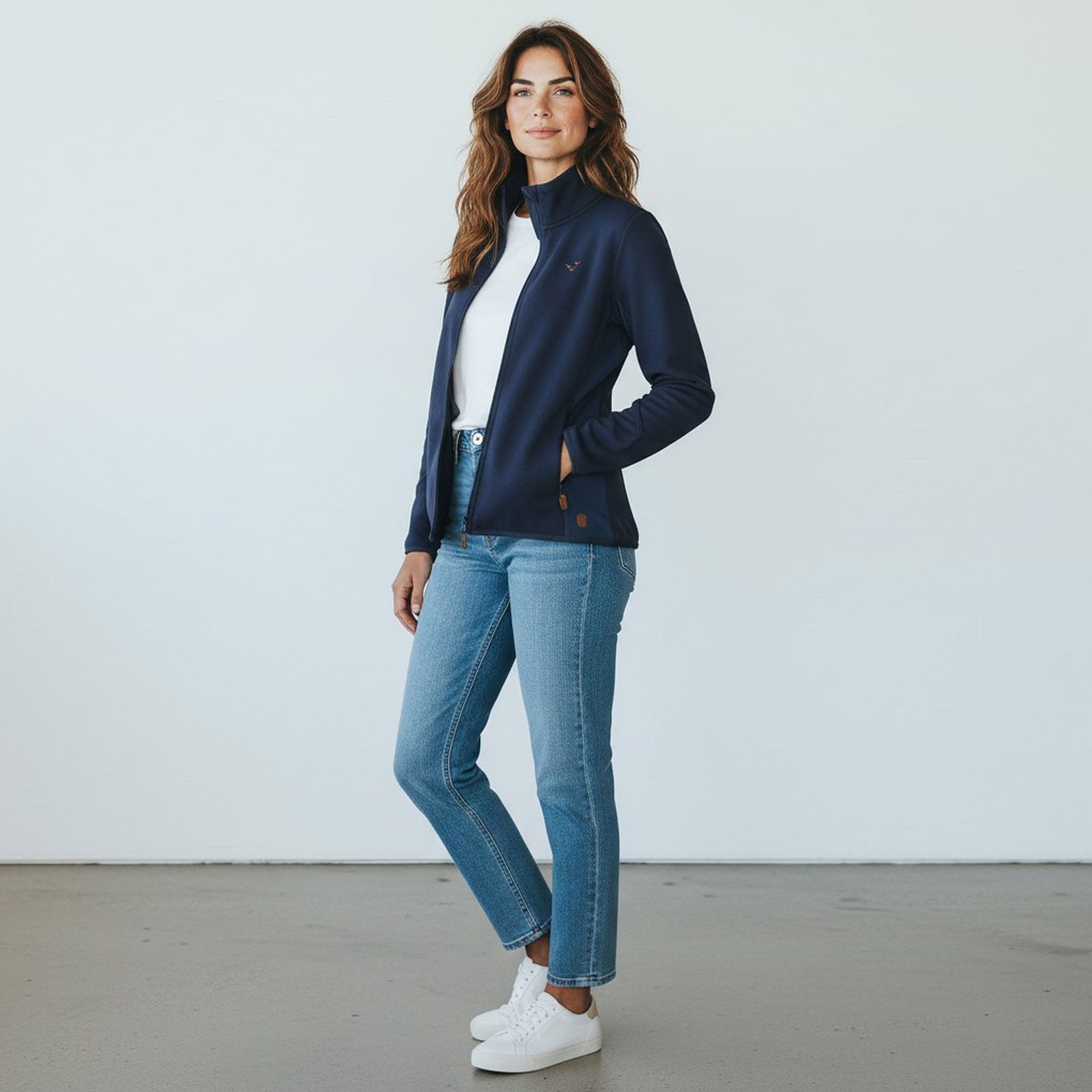 modAS Softshelljacke 40514 Damen Hybridjacke mit Stehkragen - Jacke mit maritimen Details