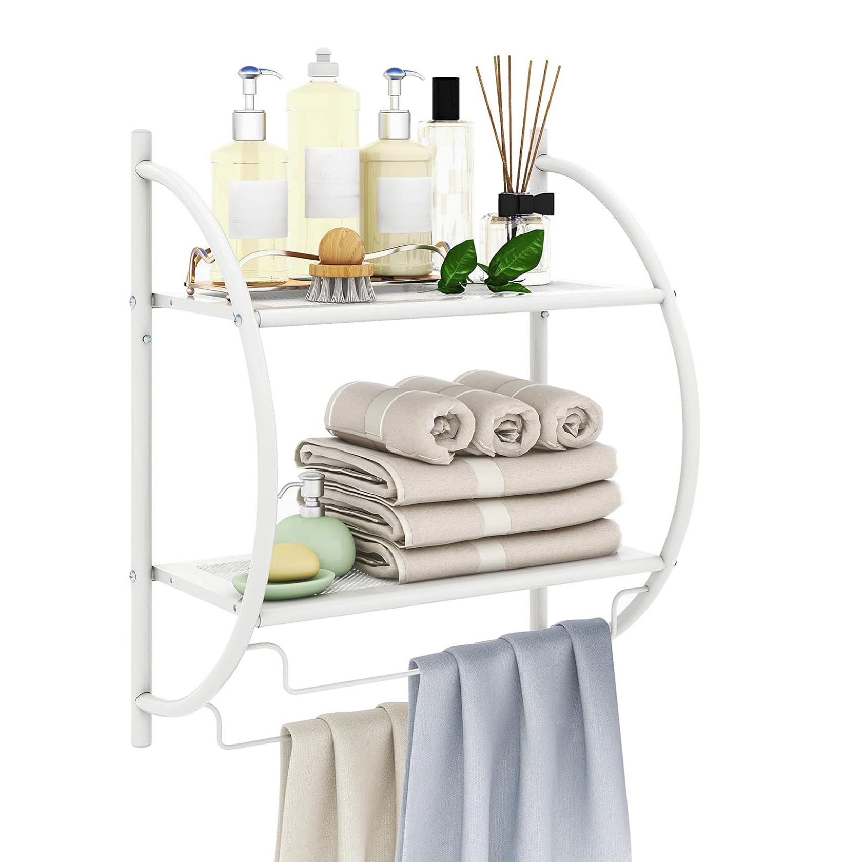 KOMFOTTEU Handtuchhalter Handtuchablage, Badezimmerständer, Badetuchstange, günstig online kaufen