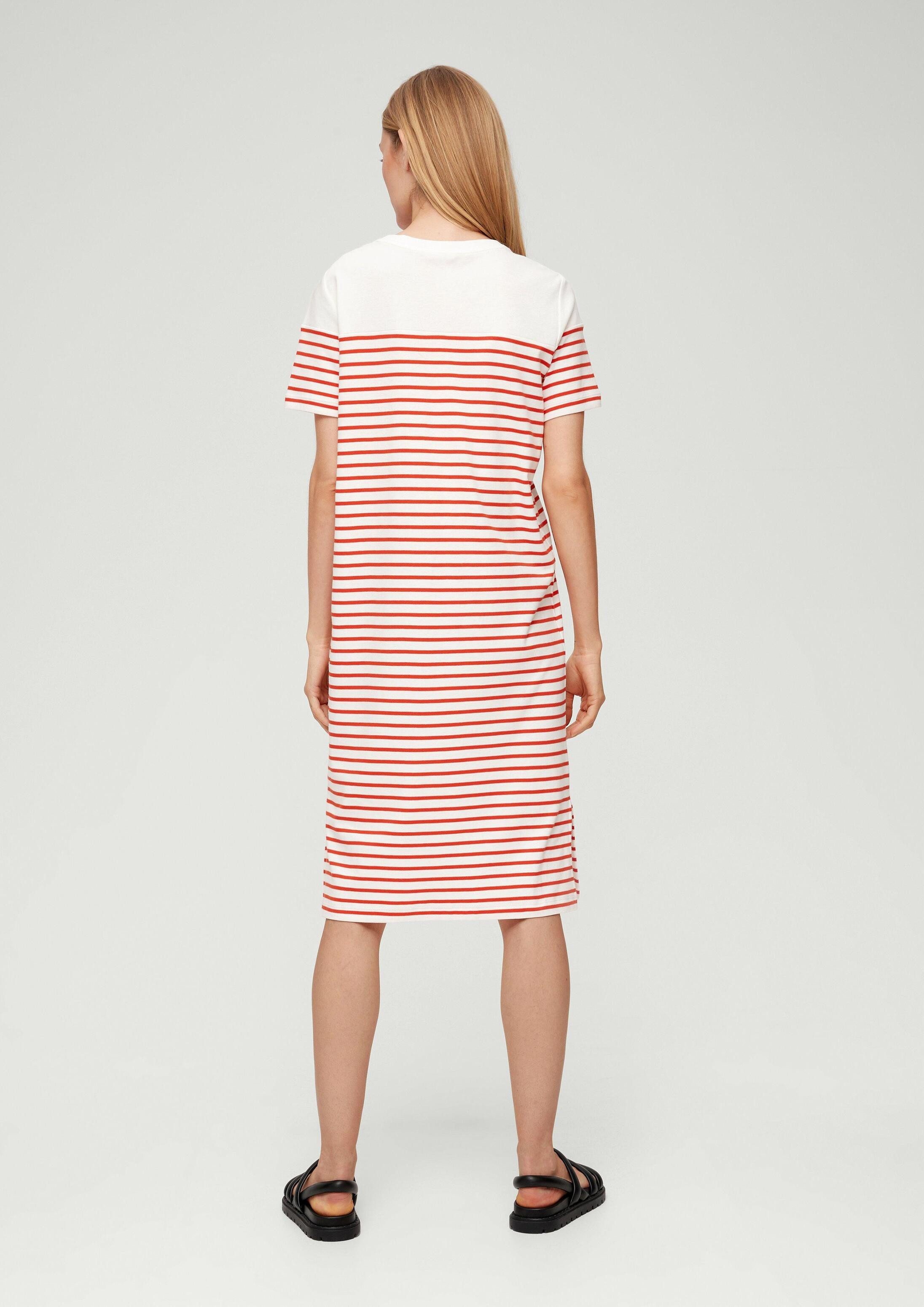 s.Oliver Minikleid Kleid T-Shirtkleid aus reiner Baumwolle