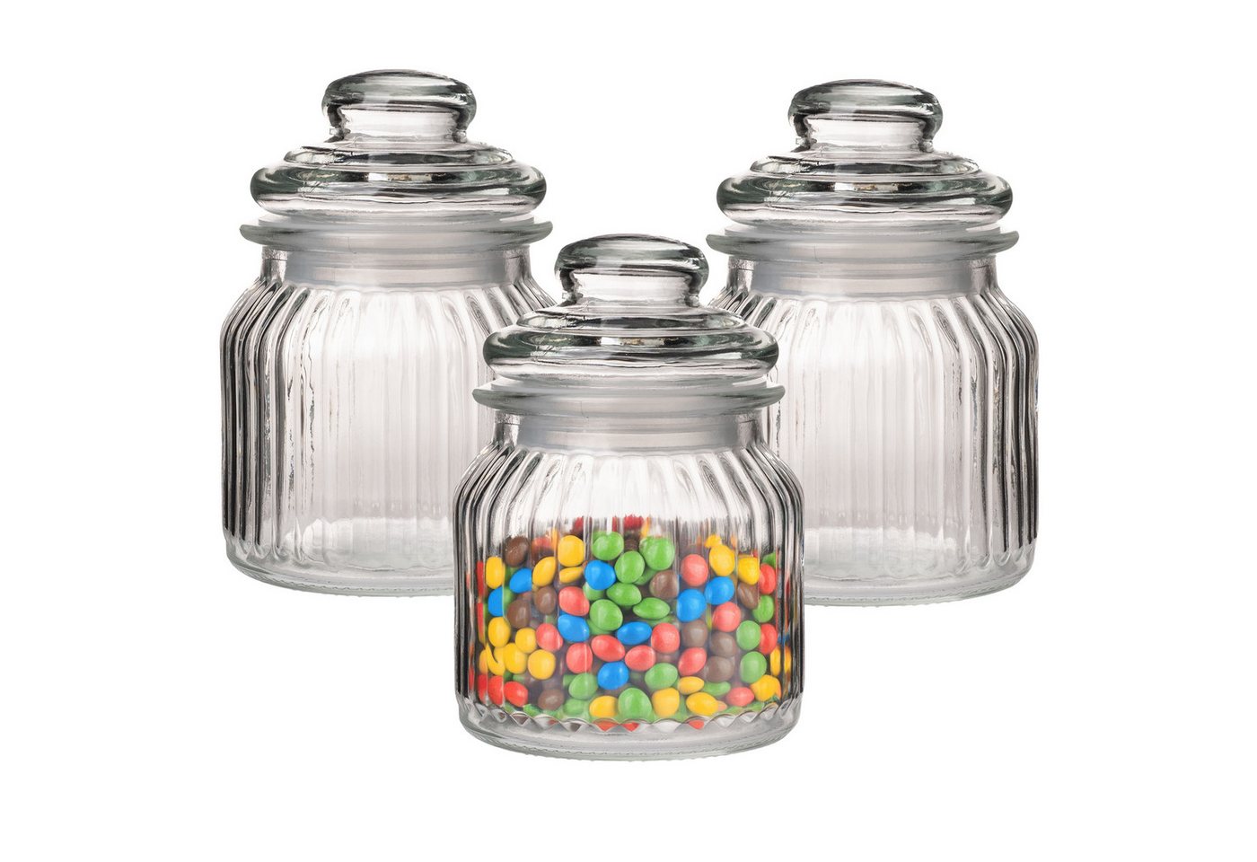 Annastore Vorratsglas Vorratsglas mit Glasdeckel Bonbonglas Bonboniere Vorratsbehälter, Aufbewahrungsgläser, Vorratsglas mit Deckel
