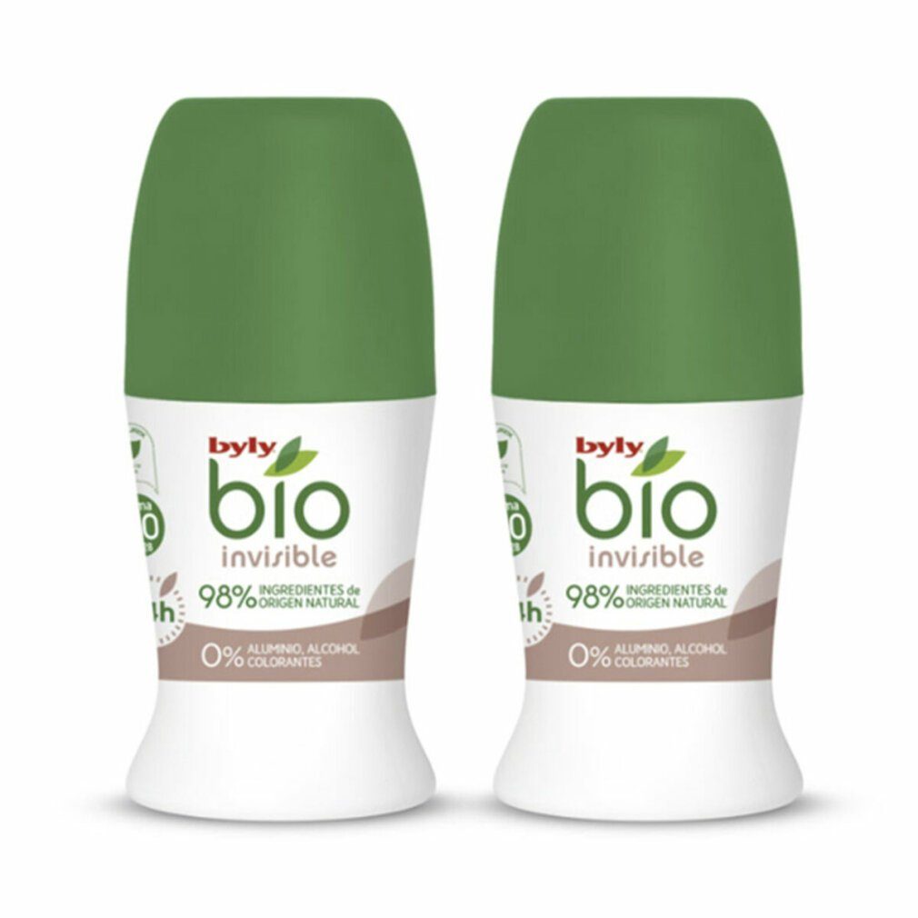 DEO 0% 2 INVISIBLE LOTE NATURAL Byly pz BIO Deo-Zerstäuber ROLL-ON