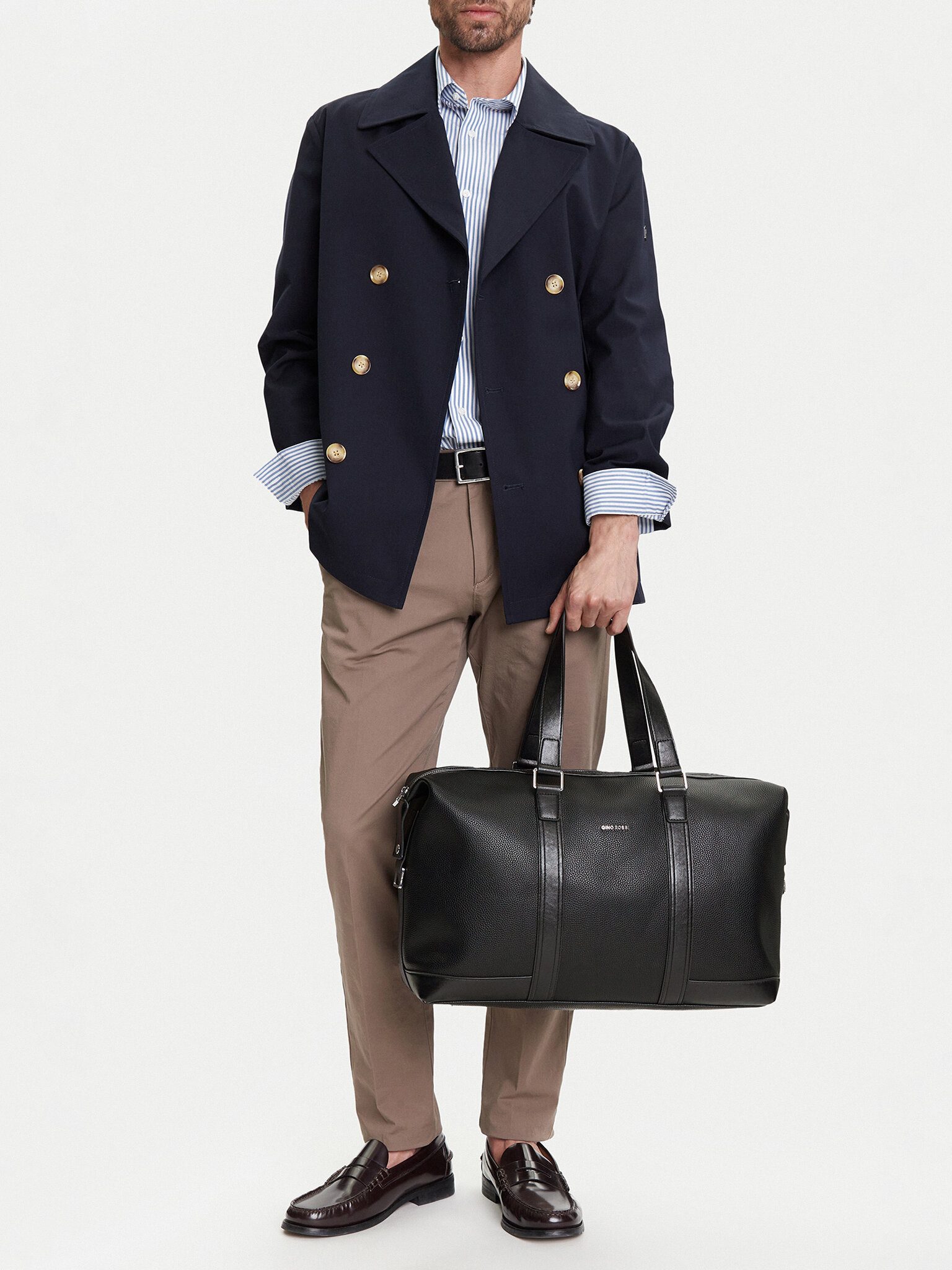 GINO ROSSI Handtasche Gino Rossi Herren-Wochenendtasche Schwarzer C-GIN