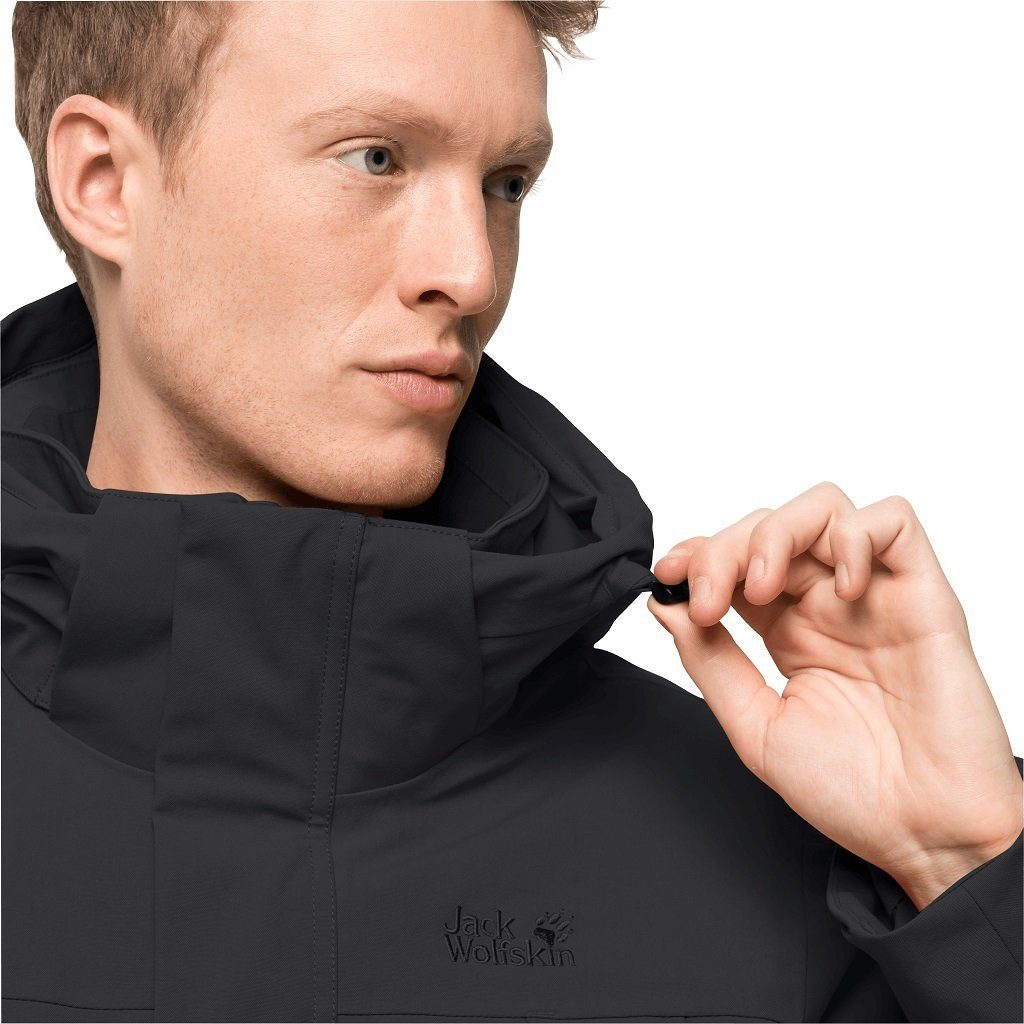 Jack Wolfskin Winterjacke White Frost (wasser- und winddicht, PFC-frei) schwarz Herren