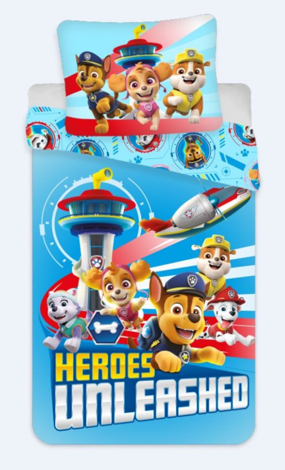 BrandMac Bettwäsche PAW Patrol - Heroes - Wende-Bettwäsche-Set, 135x200 & 80x80, Baumwolle, 100% Baumwolle