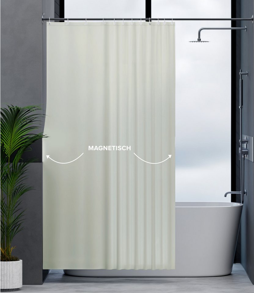 ovimar Duschvorhang Breite 120.00 cm (1-tlg), aus Polyester in Beige zur Zum Aufhängen