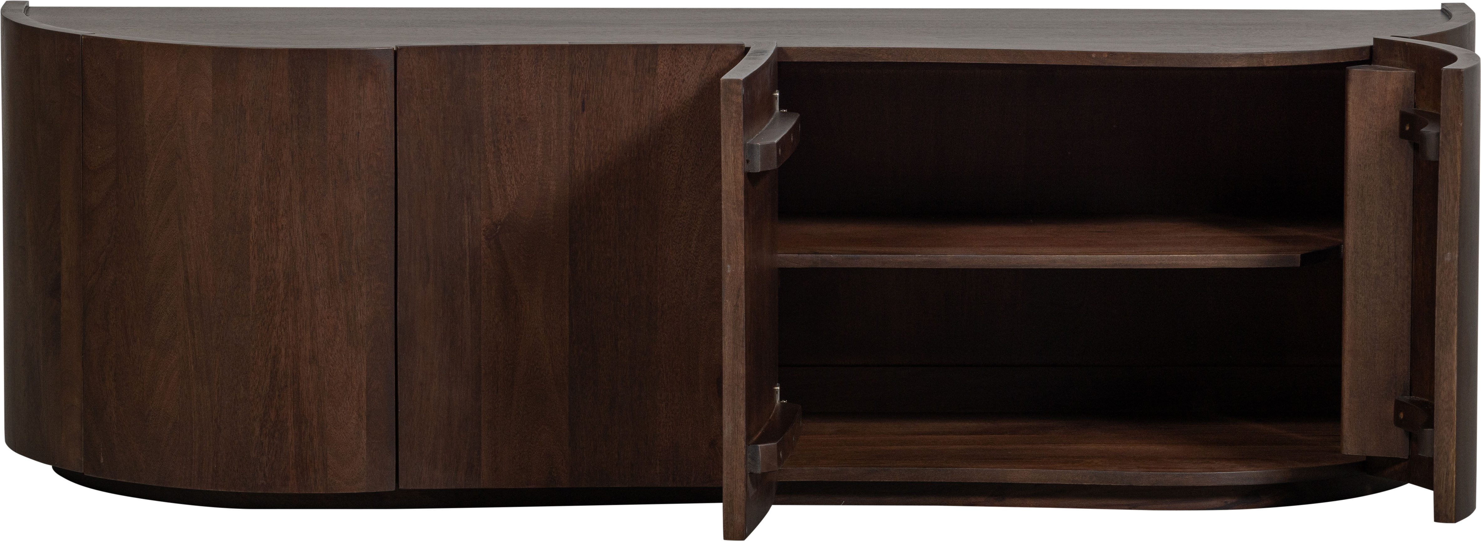 WOOOD Sideboard Sense Mangoholz organische Wellenform, H 50 x B 160 x T 46 cm, Tragkraft Deckplatte 35 kg, fertig montiert geliefert, Massivholz – Bild 4 von 5