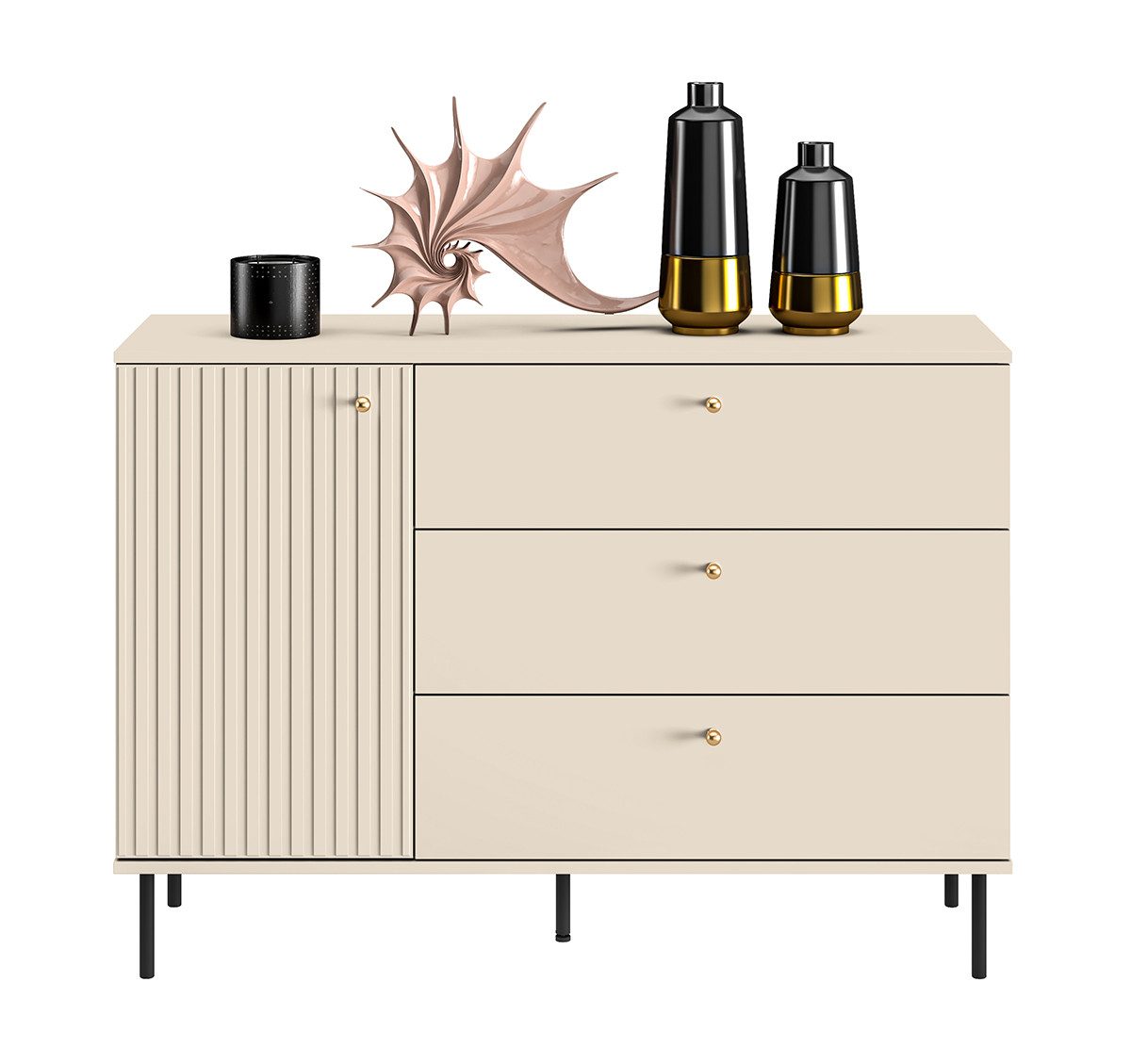 Feldmann-Wohnen Sideboard Sophie (Sophie, 1 St., 1-teilig), 120cm kaschmir matt