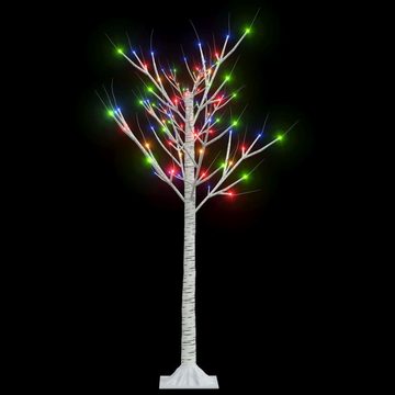 vidaXL Künstlicher Weihnachtsbaum Weihnachtsbaum 120 LEDs 1,2 m Mehrfarbig Weide Indoor Outdoor