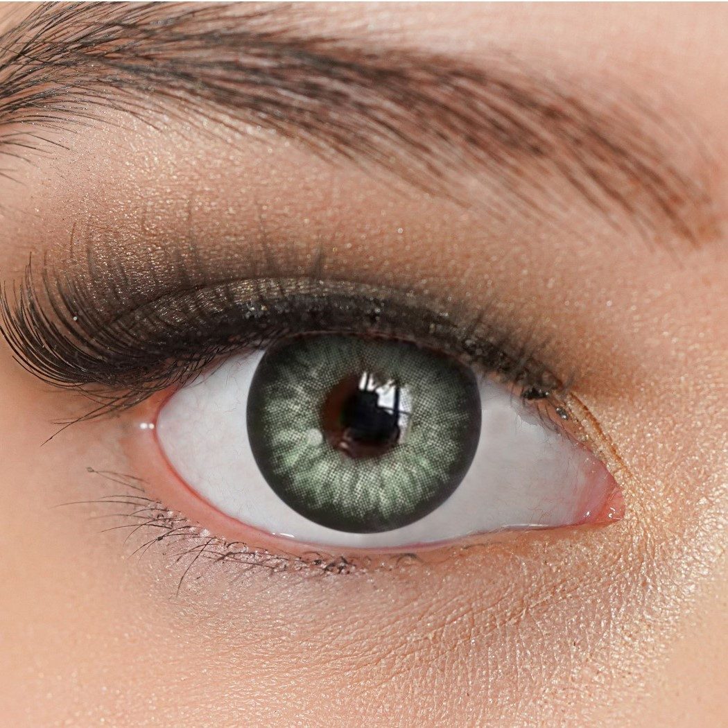 Charmiga Jahreslinsen Farbige Контактные линзы Grün, Farblinsen ohne Stärke, Milano Green, Farbige Контактные линзы