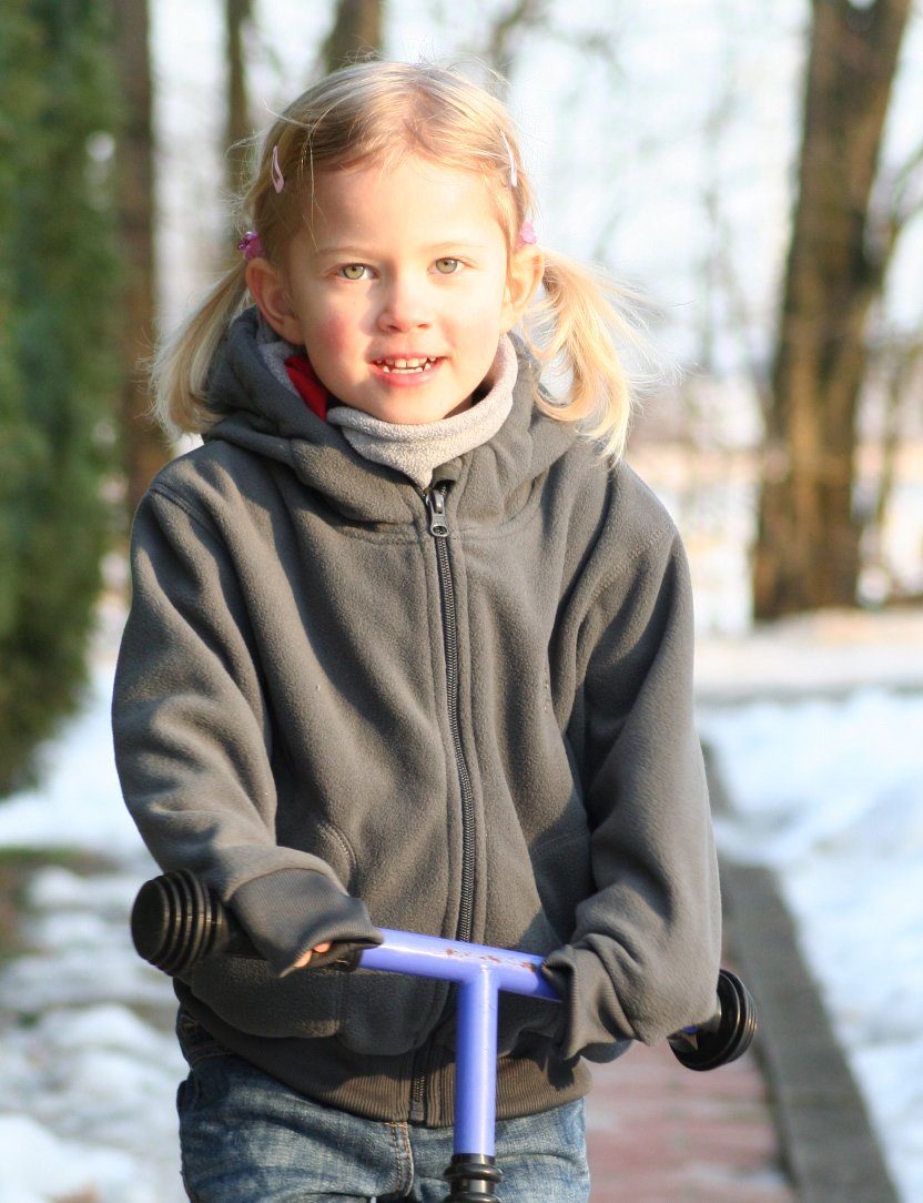BMS Fleecejacke Collegejacke für Kinder aus Fleece leicht, warm und pflegeleicht