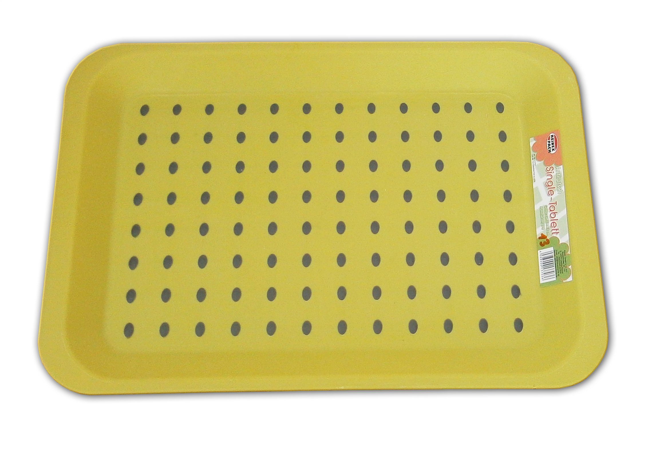 Reinex Tablett TABLETT mit Anti-Rutsch-Belag 33x23cm Kunststoff Grün 36 (Grün), Serviertablett Frühstückstablett