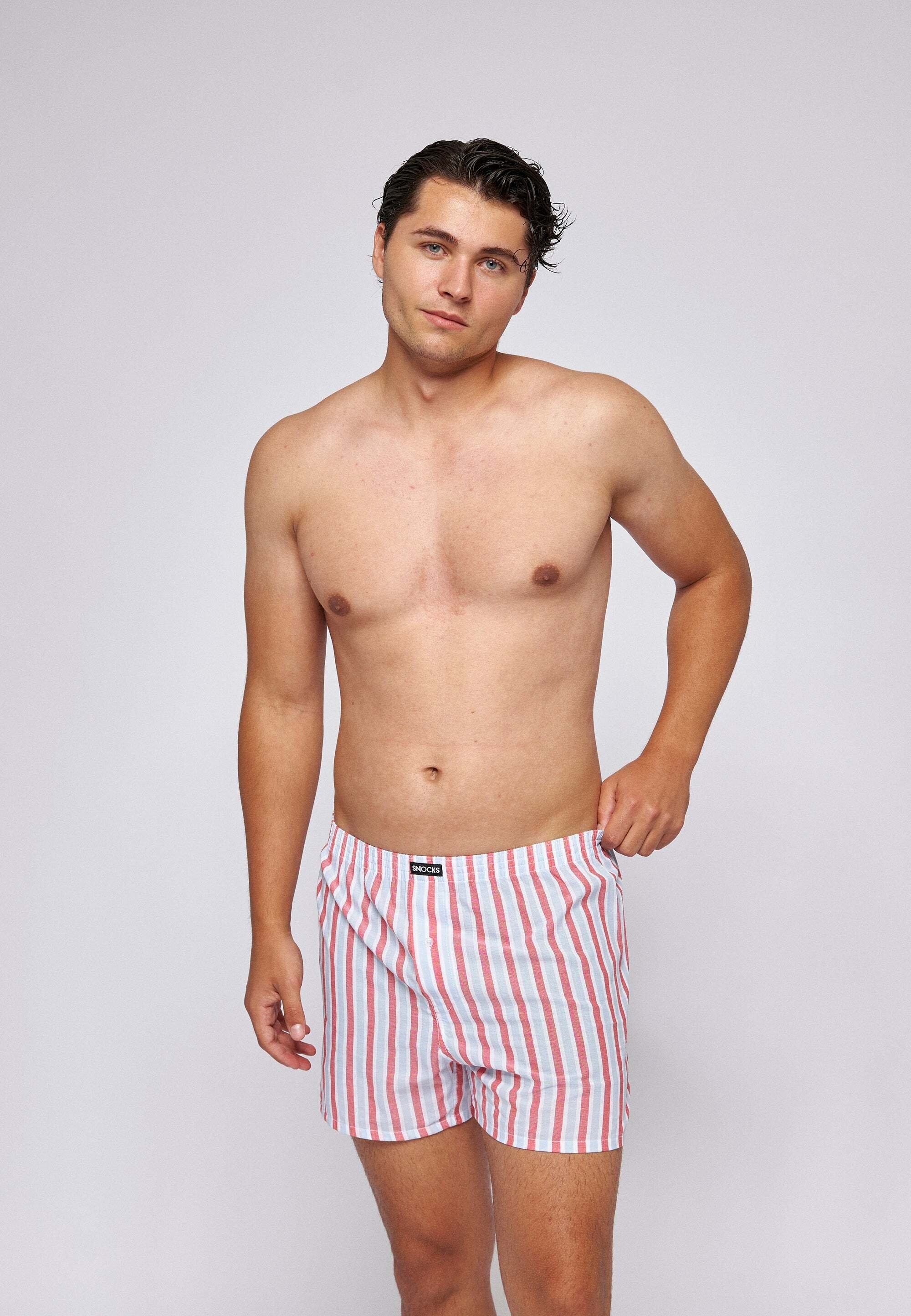 SNOCKS Weiter Boxer American Boxershorts Woven (3-St) aus 100% Bio-Baumwolle, bequeme weite Passform – Bild 3 von 5
