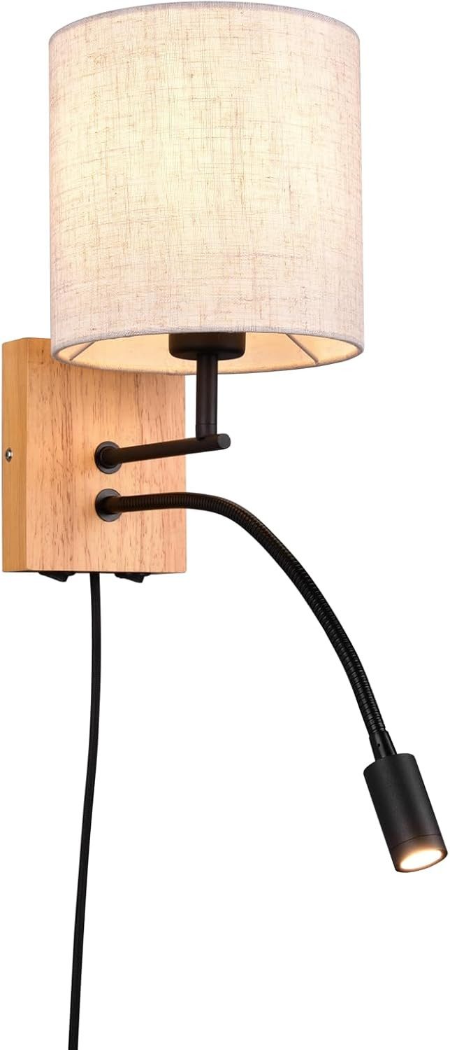 lightling LED Wandleuchte Nils, ohne Leuchtmittel, Warmweiß, OSRAM inside, FLEXconnect, Schalter, getrennt schaltbar, IP20, E27