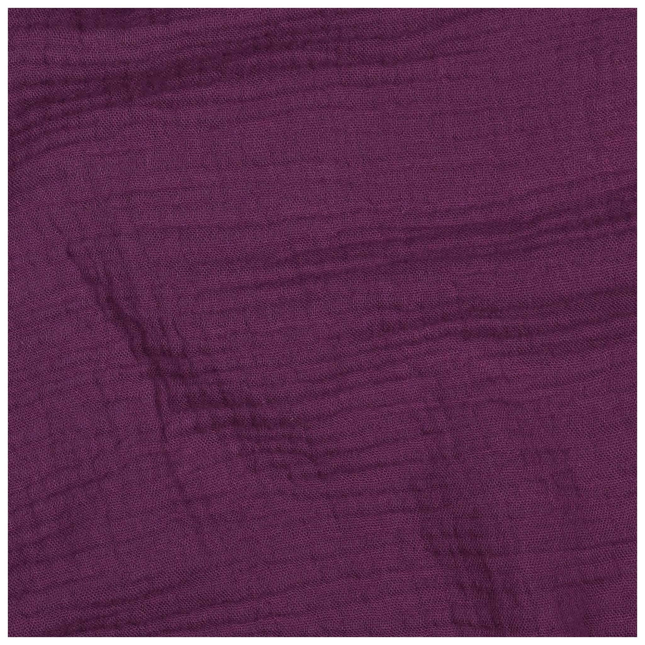 maDDma Stoff Musselin Bio Organic ab 1m Baumwollstoff Double Gauze Mulltuch, lila