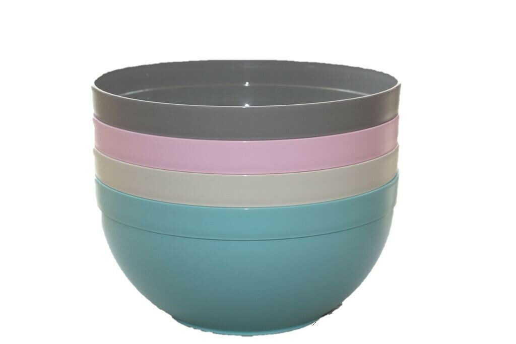 emeco Salatschüssel 3er-pack Plastikschüssel rund 8 L Kunststoffschüssel Salatschale Schüs, Kunststoff, (3-tlg)