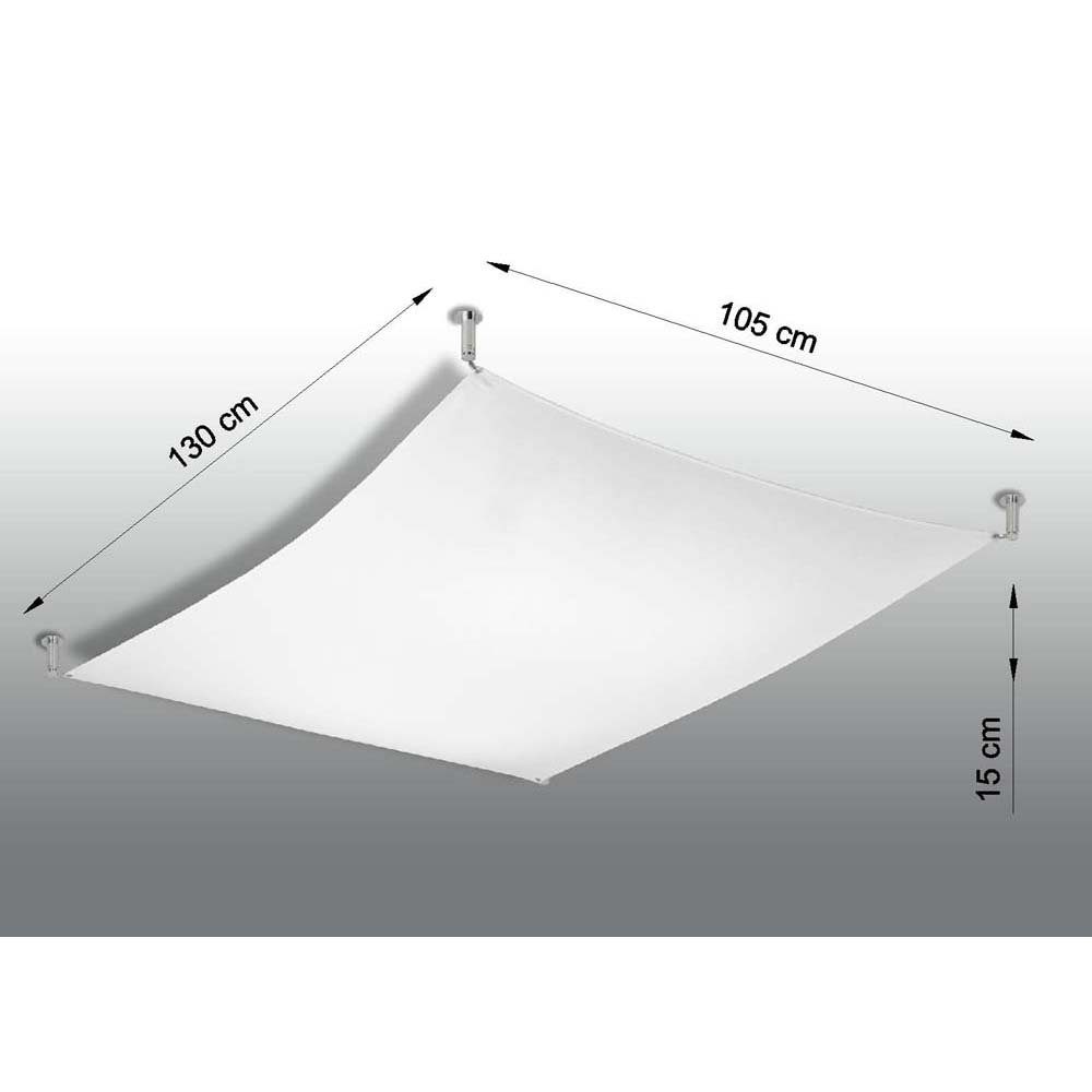 Deckenstrahler, Wohnzimmer Deckenleuchte Glas Deckenlampe Stoff nicht Leuchtmittel inklusive, Weiß Chrom etc-shop