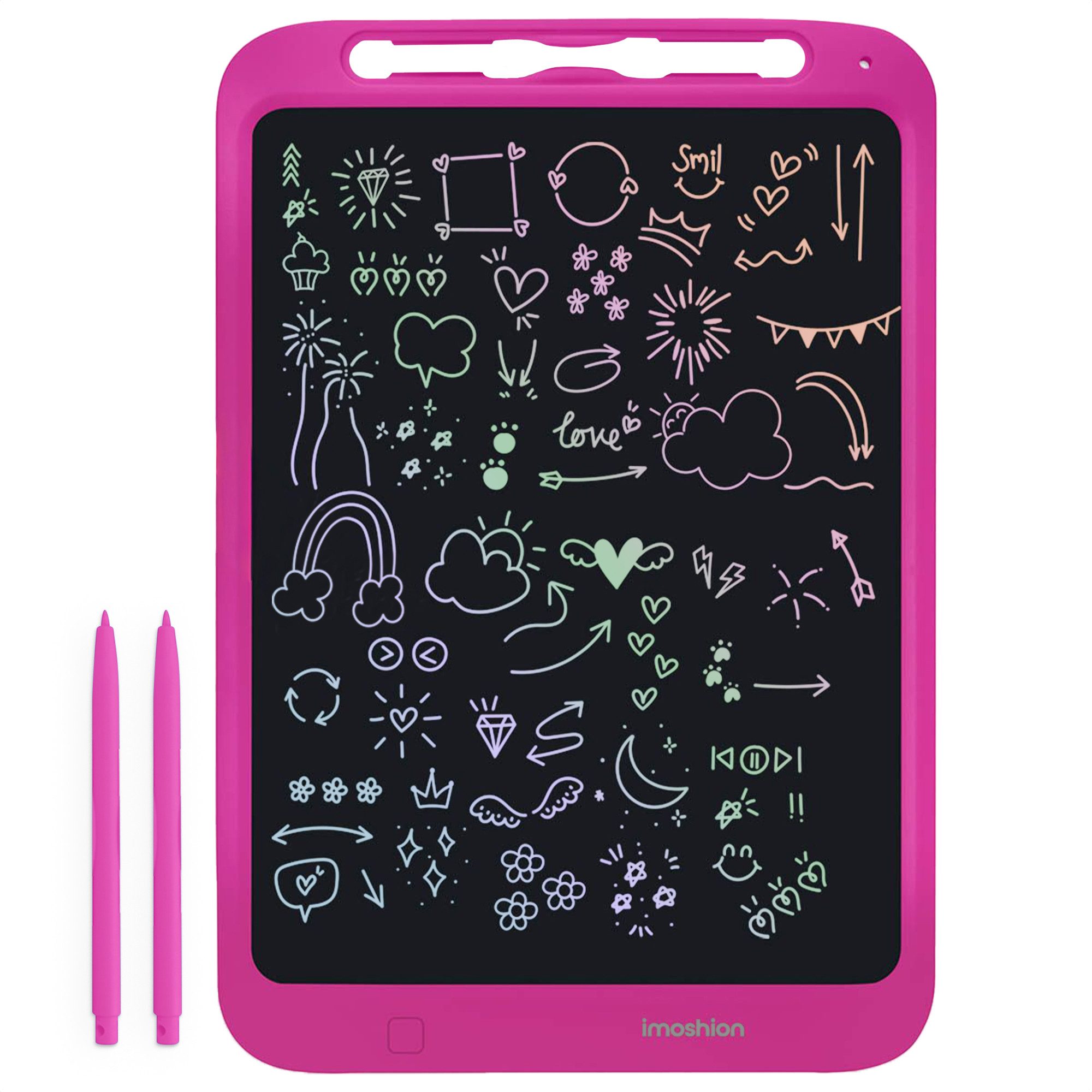 imoshion imoshion LCD-Zeichentablett für Kinder - Mit Farbbildschirm und 2 Stif Grafiktablett