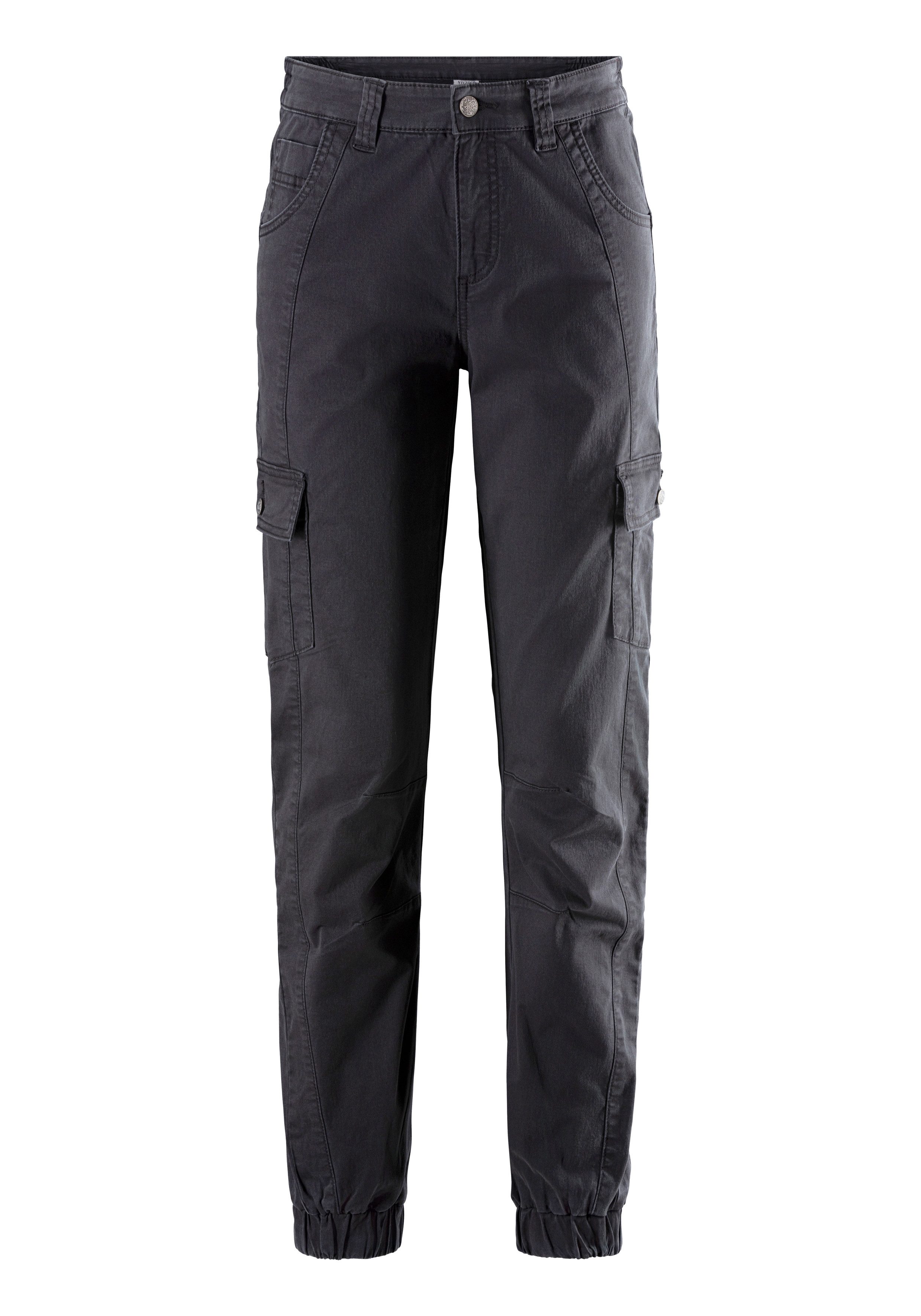 LASCANA ACTIVE Trekkinghose "Cargo Jeans Optik", Baumwollmix mit Cargo Tasc günstig online kaufen