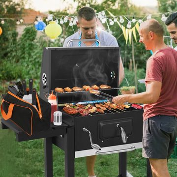 OSTWOLKE Grillbesteck-Set Grillbesteck Set 27tlg. Edelstahl Grill Zubehör für Männer Geschenk, (27, 27 tlg)