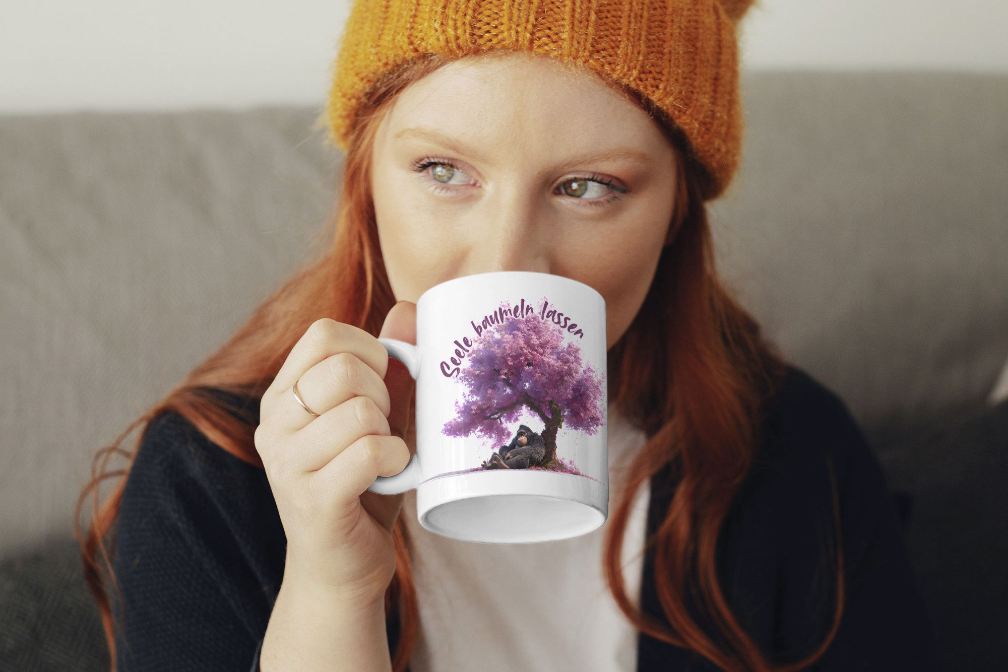 WS-Trend Tasse Seele baumeln lassen Panda Hase Kaffeetasse Teetasse Geschenkidee, Keramik