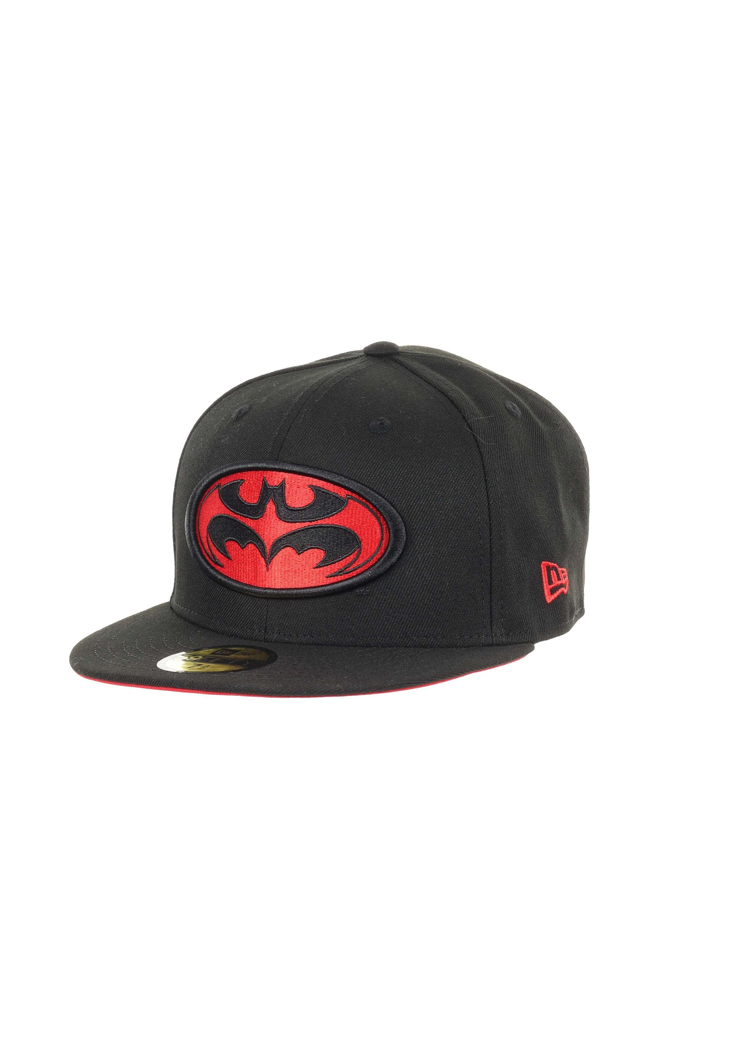 New Era Flat Cap Batman DC Schwarz Rot 59Fifty Basecap New Era (1-St)