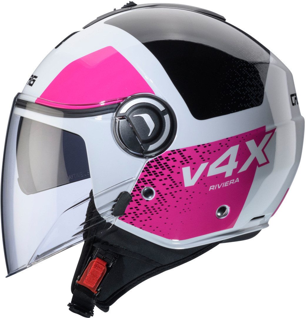 Caberg Motorradhelm Riviera V4 X Alpha Jethelm, Vorbereitet Für Kommunikationssystem