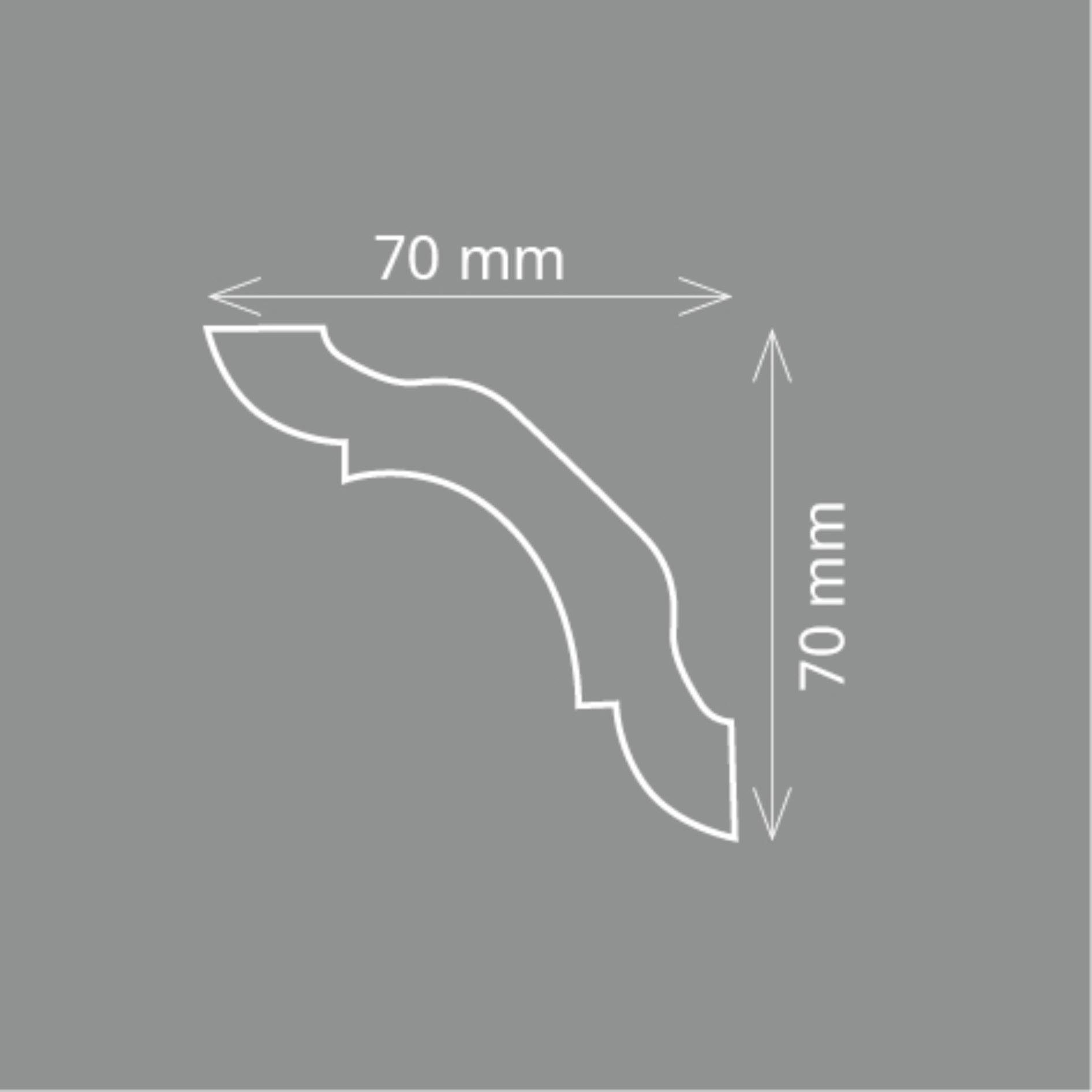 Thumbnail - Homestar Zierleiste C 100 (70 x 70 mm), Länge 2m, zum Kleben, Polystyrol, überstreichbar