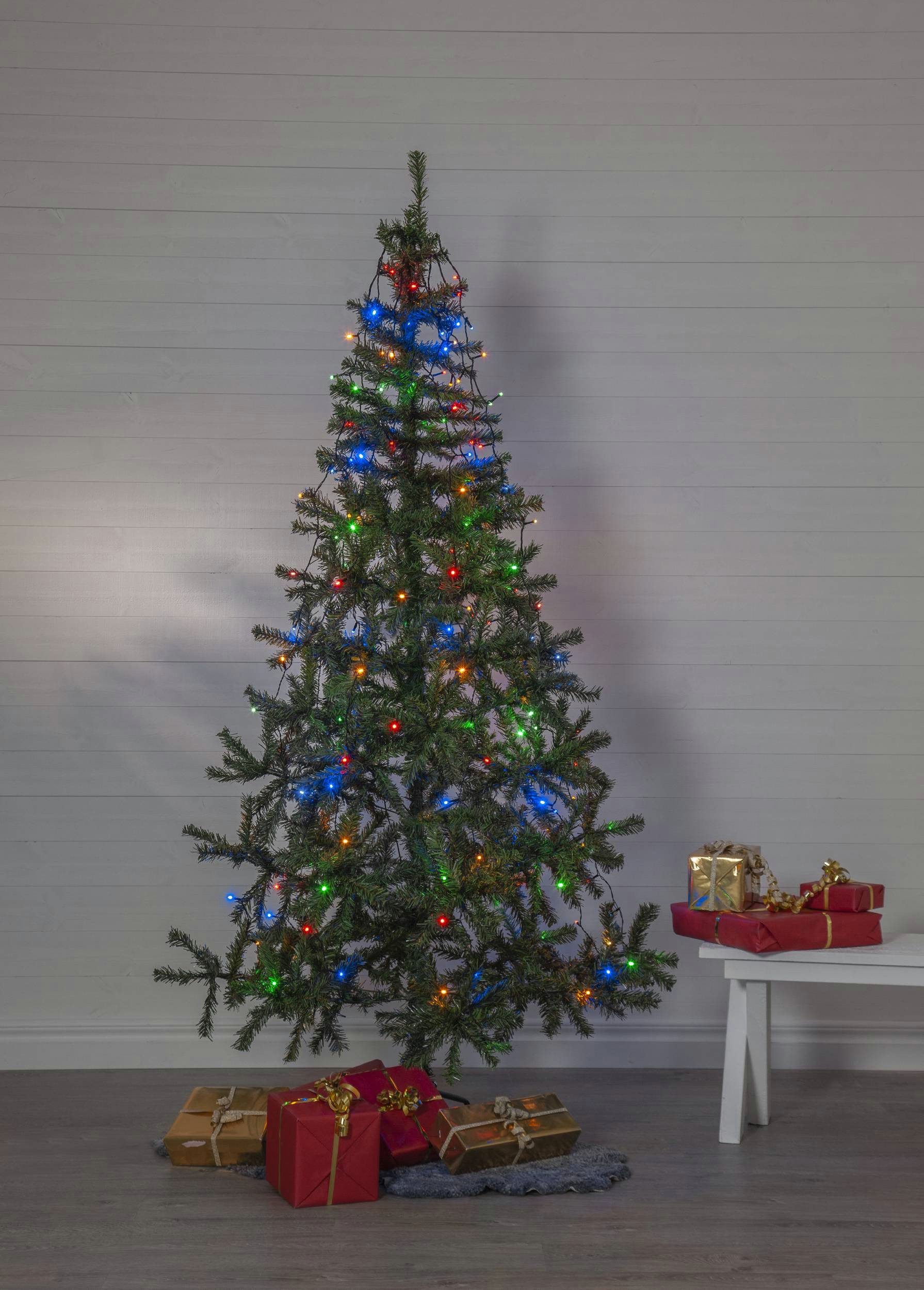 EGLO LED-Lichterkette SERIE LED - Weihnachtsdeko - Beleuchtung - Winterdeko, 160-flammig, Beleuchtung für innen und außen, buntes Lichternetz mit Kabel, 2 m – Bild 2 von 5