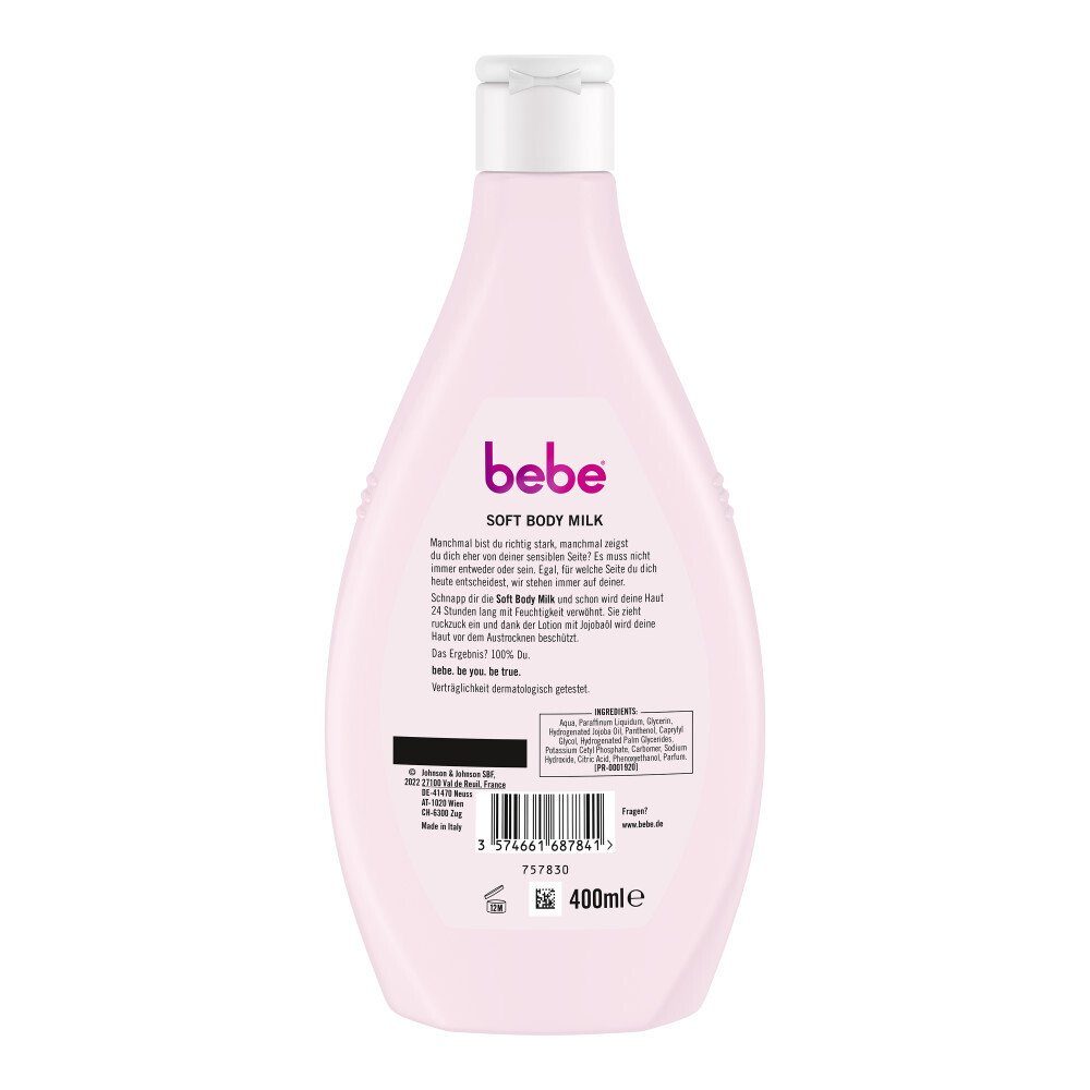 bebe Bodylotion Soft Body Milk - 400ml, Dank unser bebe Soft Body Milk wird  deine Haut 24 Stunden lang mit wichtiger Feuchtigkeit verwöhnt online  kaufen | OTTO