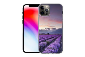 MuchoWow Handyhülle Sonnenuntergang über Lavendel, Handyhülle Apple iPhone 12 Pro, Smartphone-Bumper, Print, Handy
