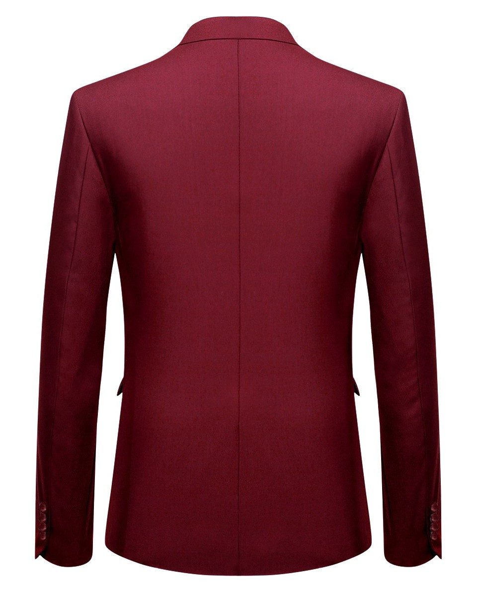 Allthemen Anzugsakko Herren 1 Knopf Blazer mit klassischem Reverskragen