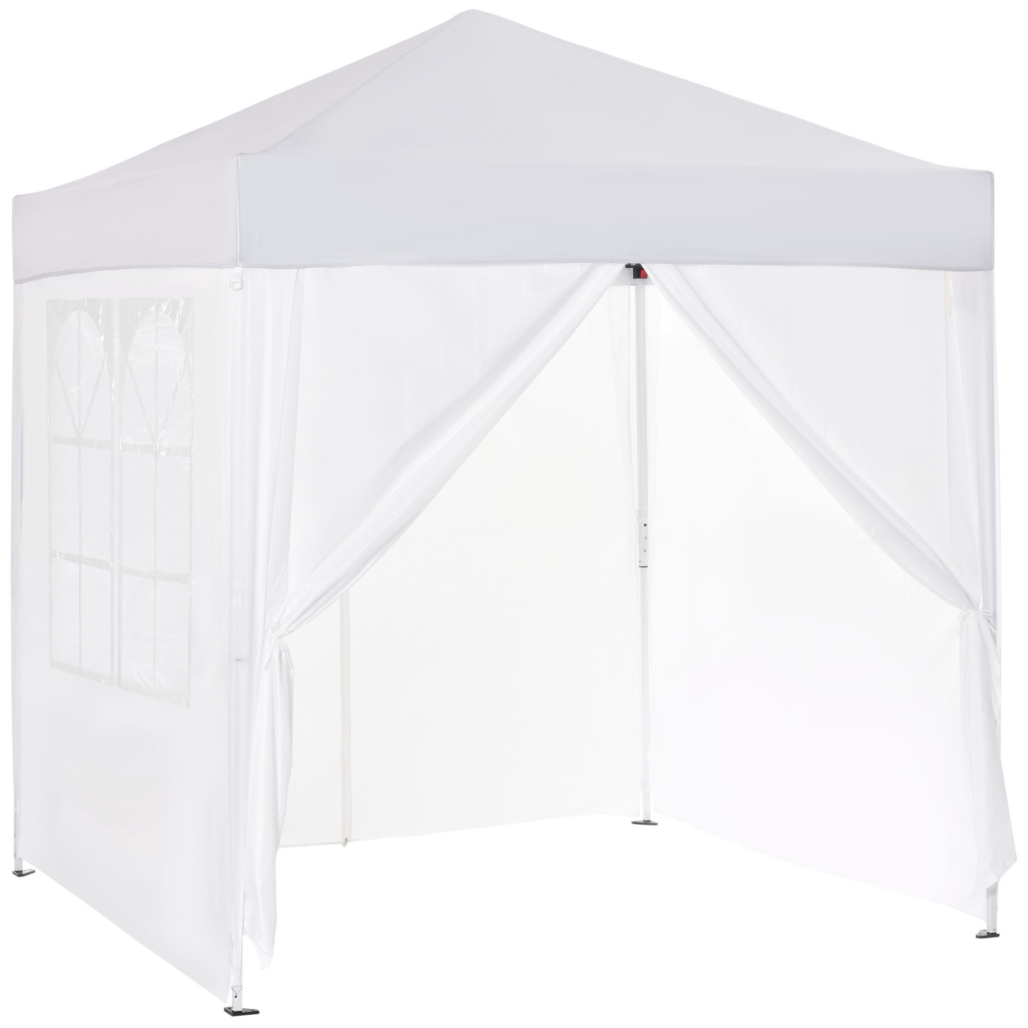 Outsunny Faltpavillon Pavillon, mit 4 Seitenteilen, (Set, Festzelt), BxT: 200x200 cm, Gartenzelt mit UV-Schutz