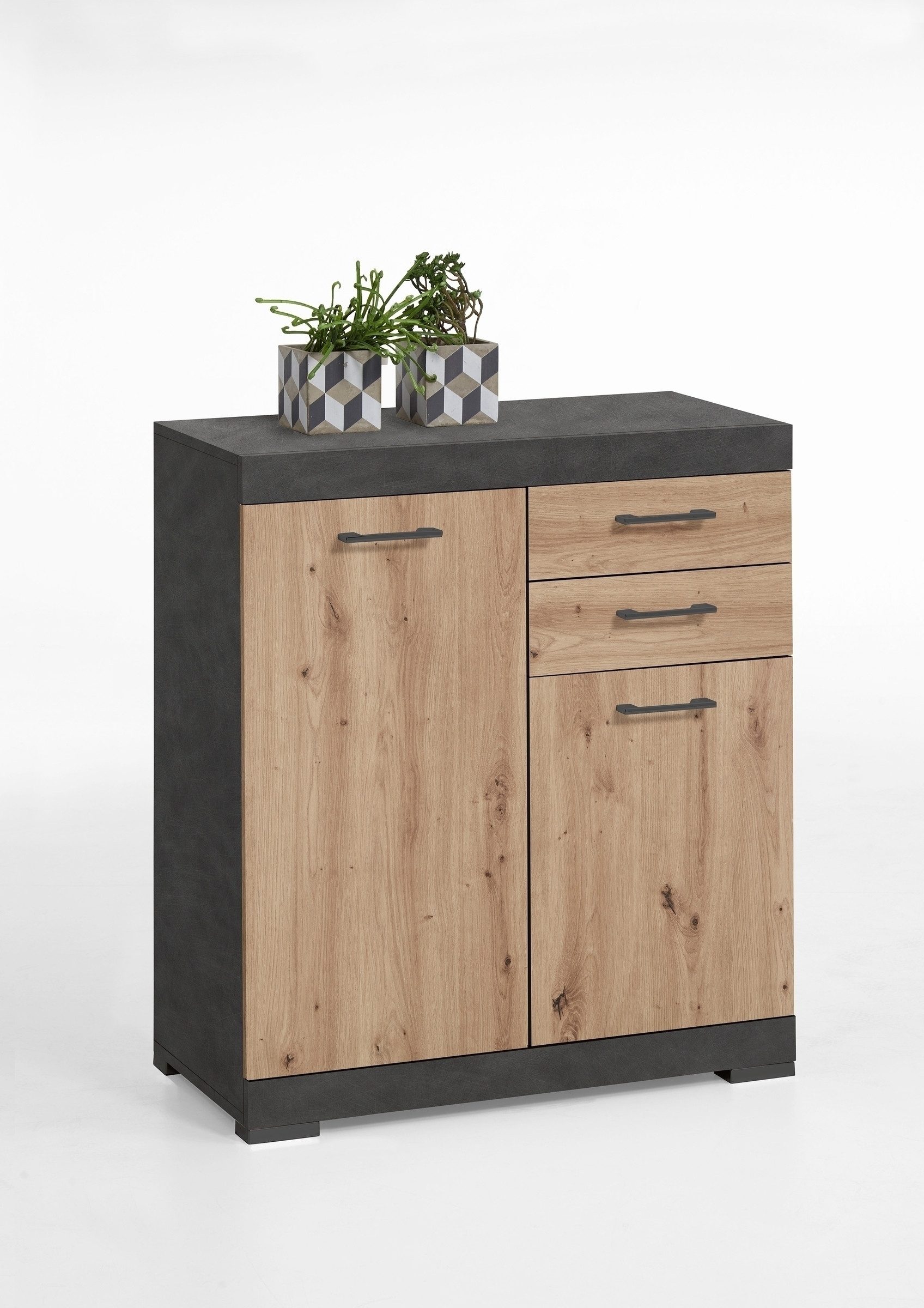 FMD Möbel Kommode in Matera-Artisan Eiche - 80x89,9x34,9cm (BxHxT)