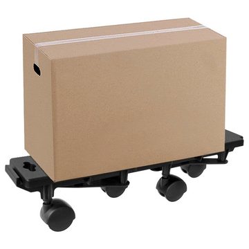 vidaXL Rollwagen Transportroller mit 4 Rollen 2 Stk. Schwarz Polypropylen 170 kg, (1 St)