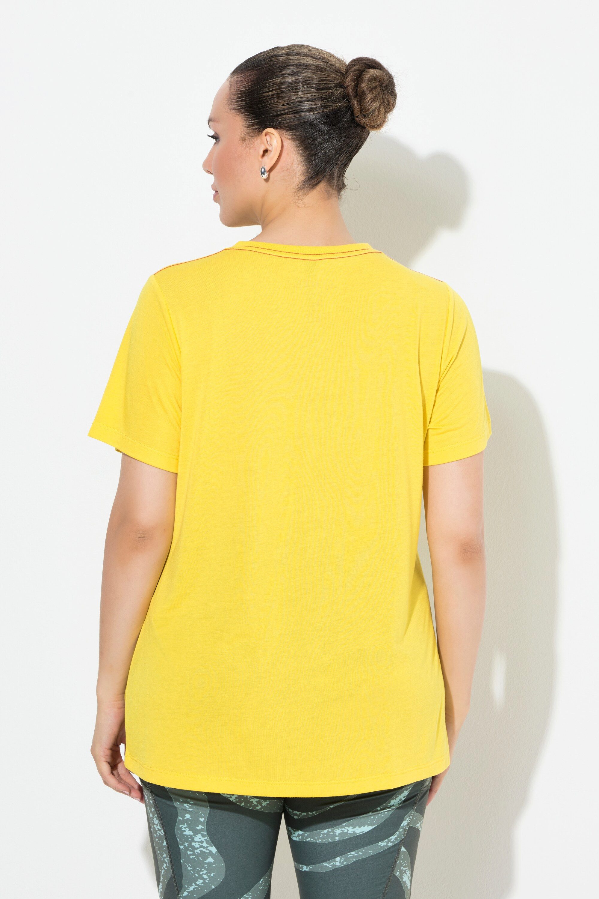 Ulla Popken T-Shirt Funktionsshirt antibakteriell V-Ausschnitt Halbarm