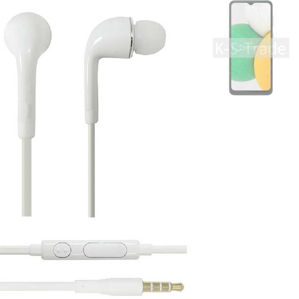 K-S-Trade für Samsung mit Headset Mikrofon In-Ear-Kopfhörer u Core A04 Galaxy weiß 3,5mm) (Kopfhörer Lautstärkeregler