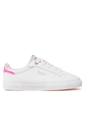 Pepe Jeans Sneakers aus Stoff Kenton Basic Girl PGS30549 White 800 Sneaker