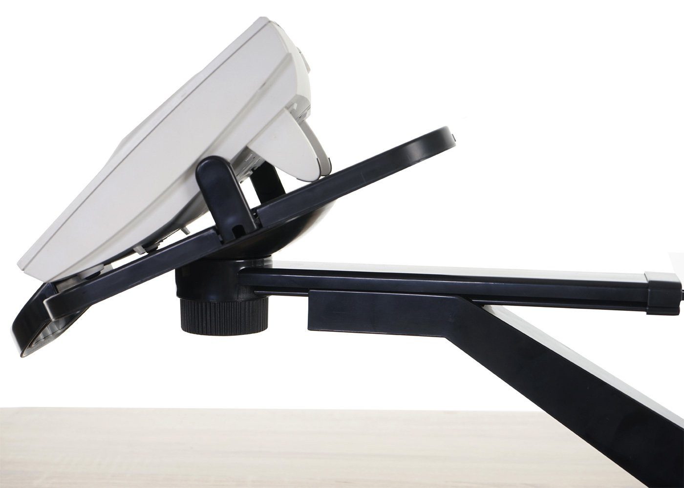 PROREGAL® Telefontisch Telefonarm T555 31x21x45cm Schwarz Telefonhalter Telefonschwenkarm