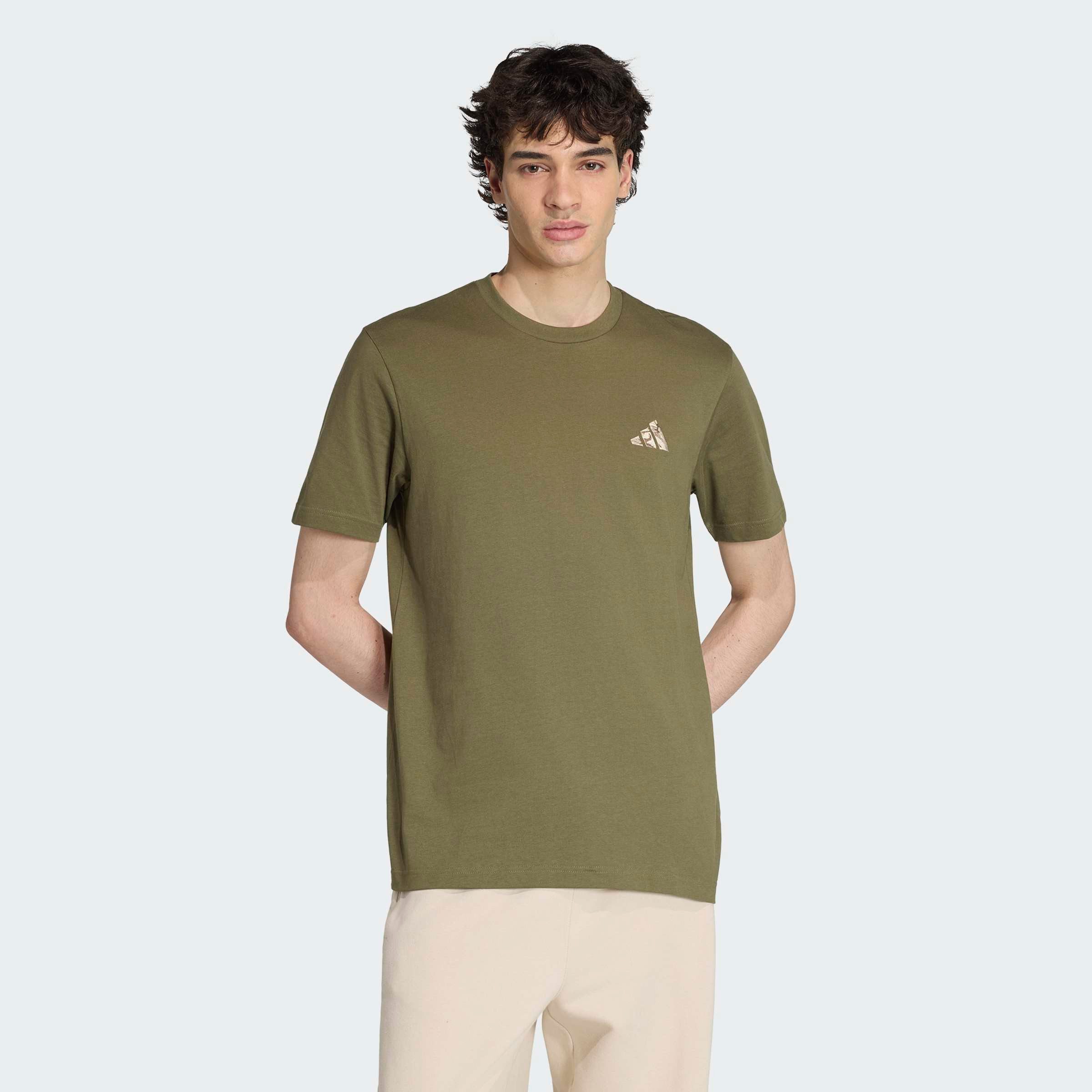 adidas Sportswear T-Shirt CAMO GRAFIK, KLEINE LOGOSTICKEREI