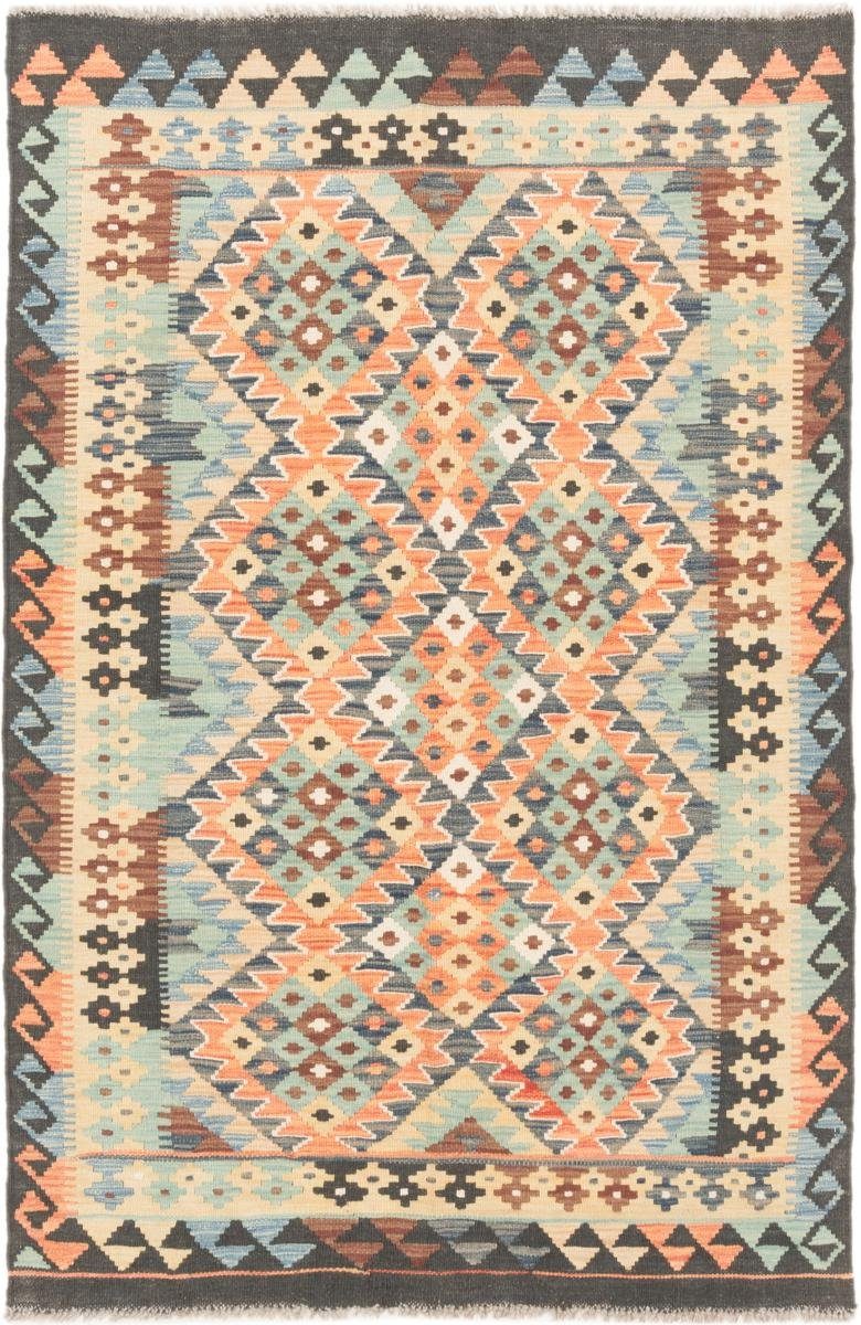 Orientteppich Kelim Afghan 99x149 Handgewebter Orientteppich, Nain Trading, rechteckig, Höhe: 3 mm